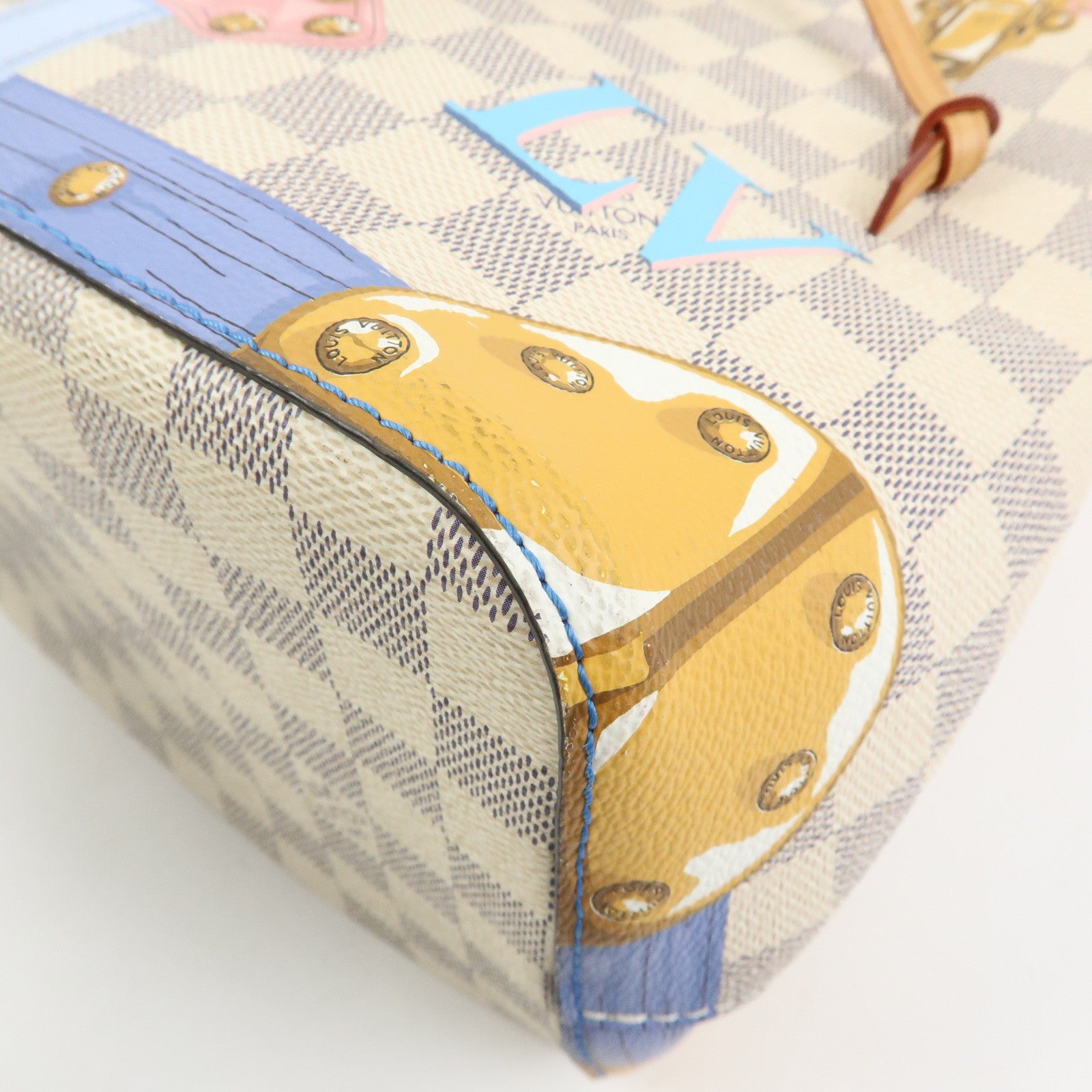 Louis Vuitton Damier Azur Neo Noe Hand Bag Trunk Collection N41066