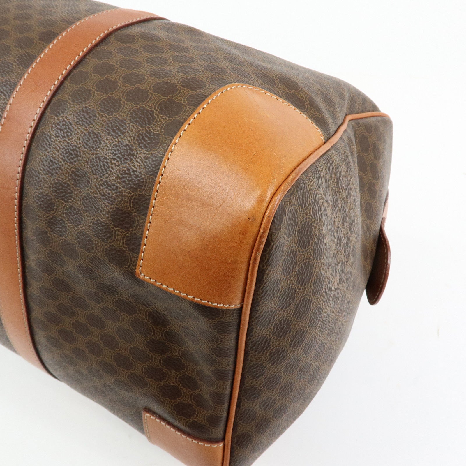 CELINE Macadam PVC Leather Boston Bag Hand Bag Travel Bag
