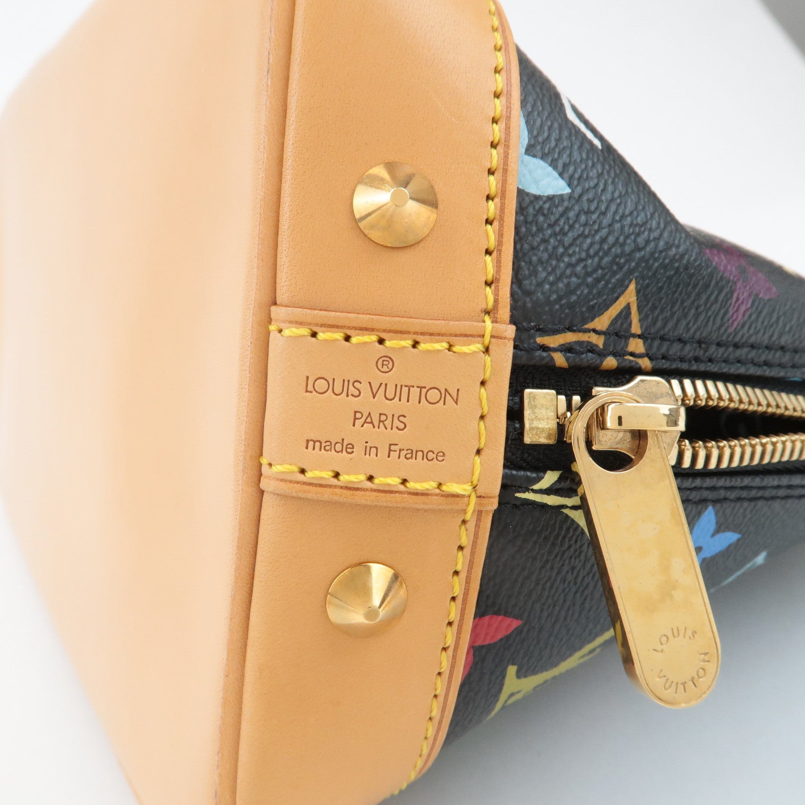 Louis Vuitton Monogram Multicolor Alma Hand Bag Noir M92646