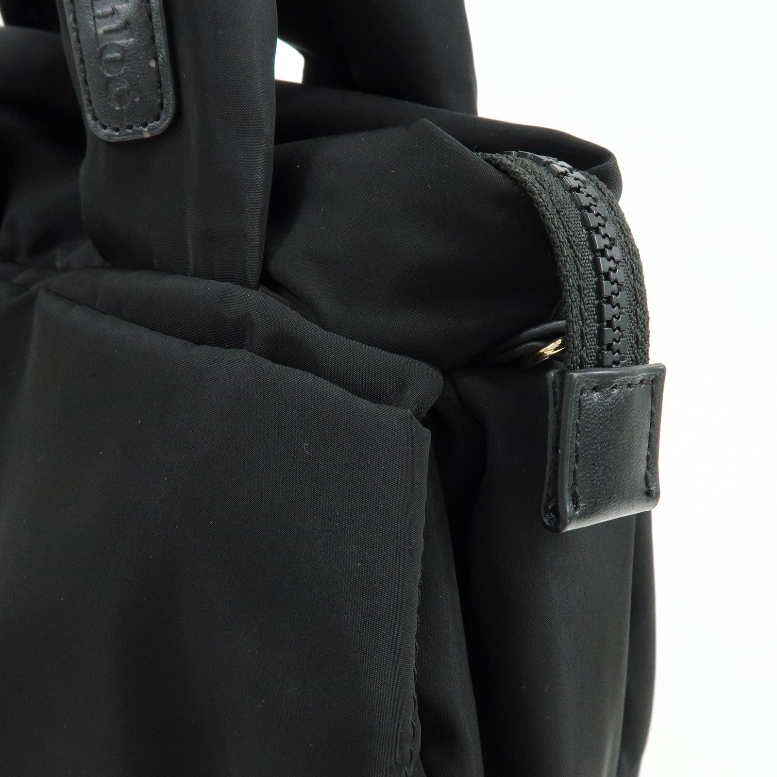 Chloe See by Chloe Nylon 2Way Bag Shoulder Bag Hand Bag Black