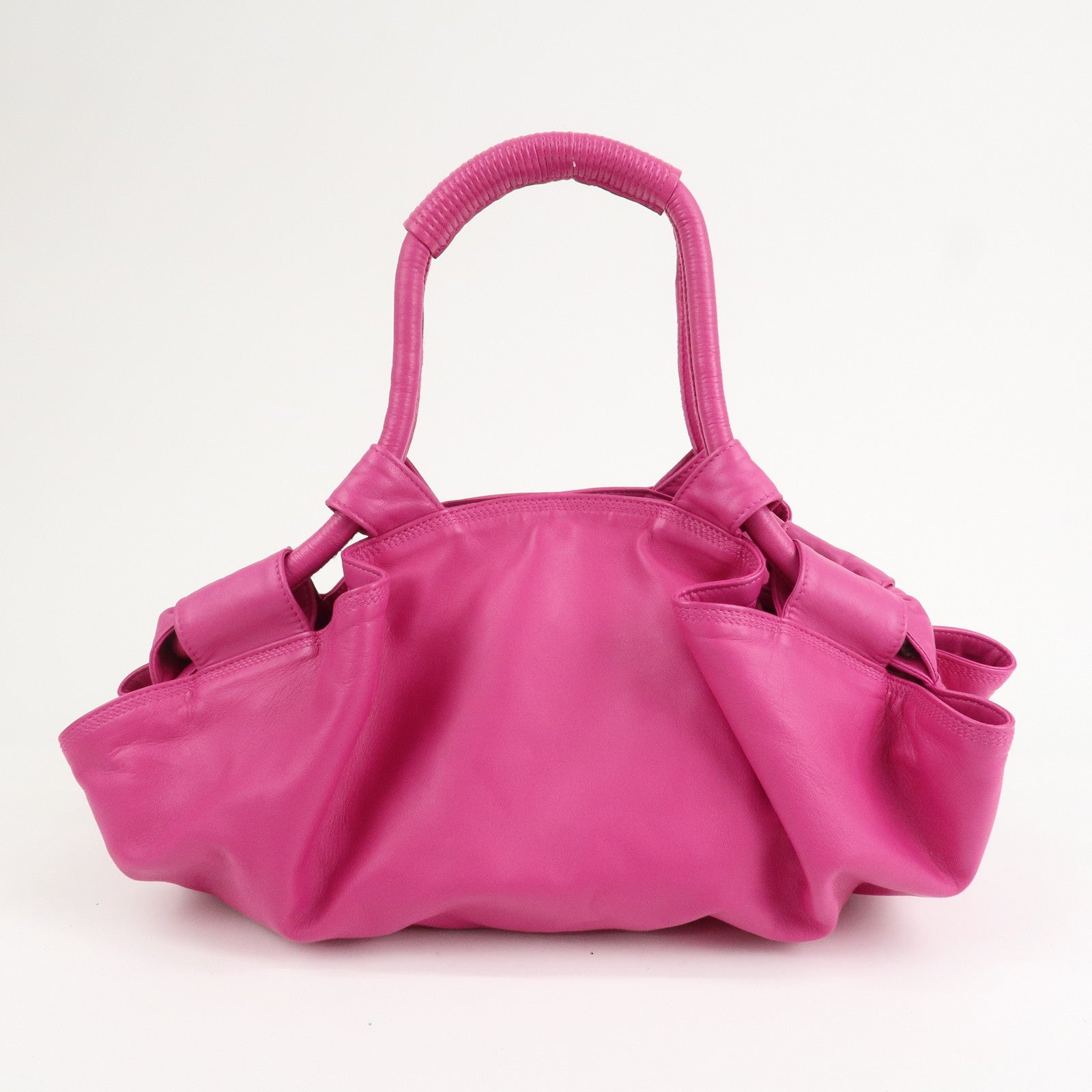 LOEWE Anagram Nappa Aire Leather Hand Bag Tote Bag Fuchsia Pink