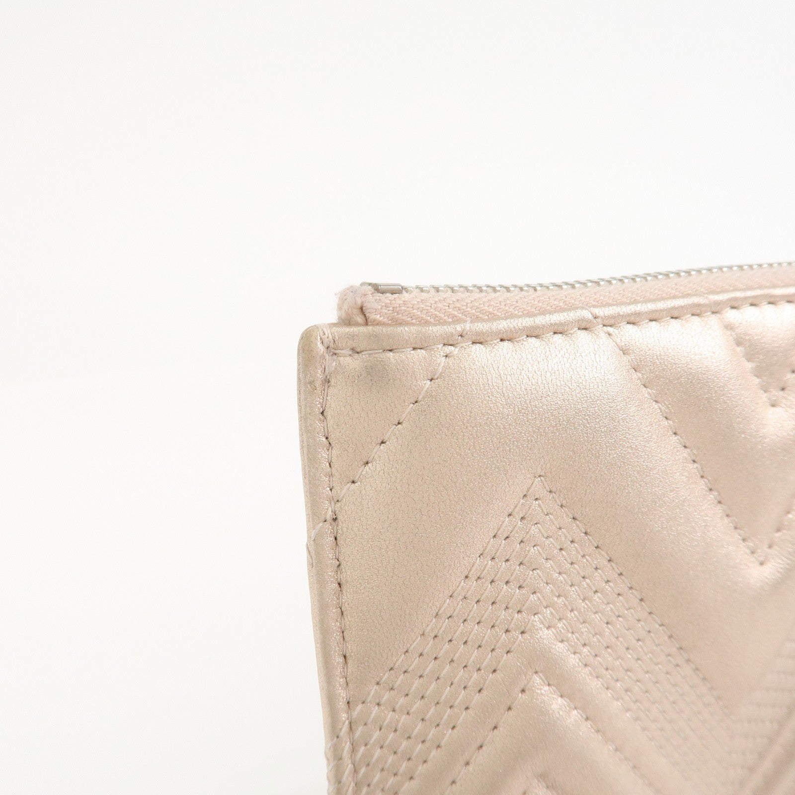 CHANEL Lambskin Clutch Bag Pouch Champane Pink