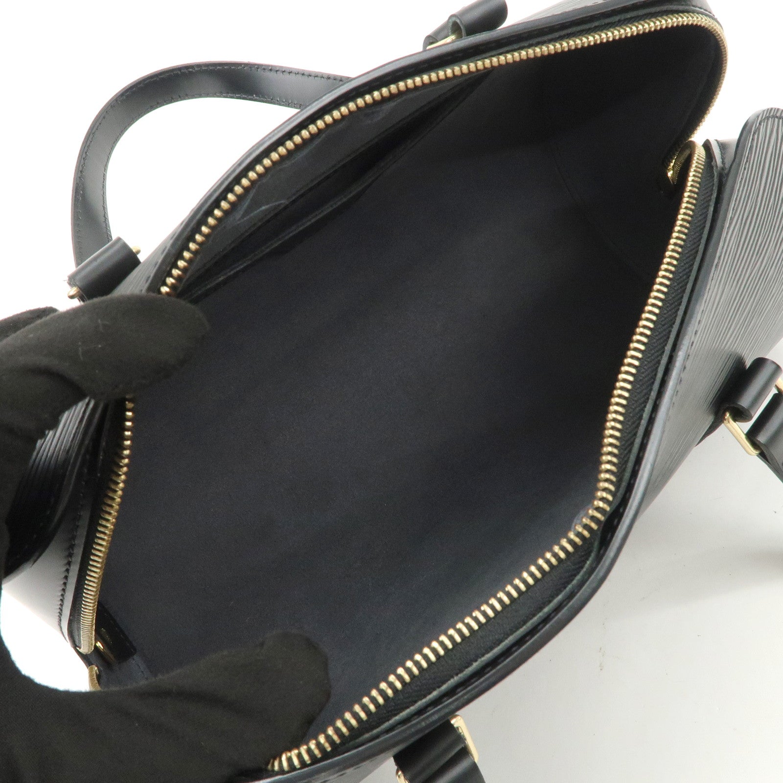 Louis Vuitton Epi Soufflot Hand Bag Shoulder Bag Noir M52862