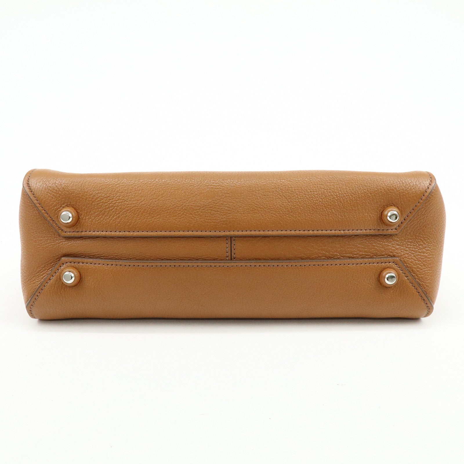 MIU MIU Madras Leather 2Way Bag Hand Bag Shoulder Bag Brown 5BB004