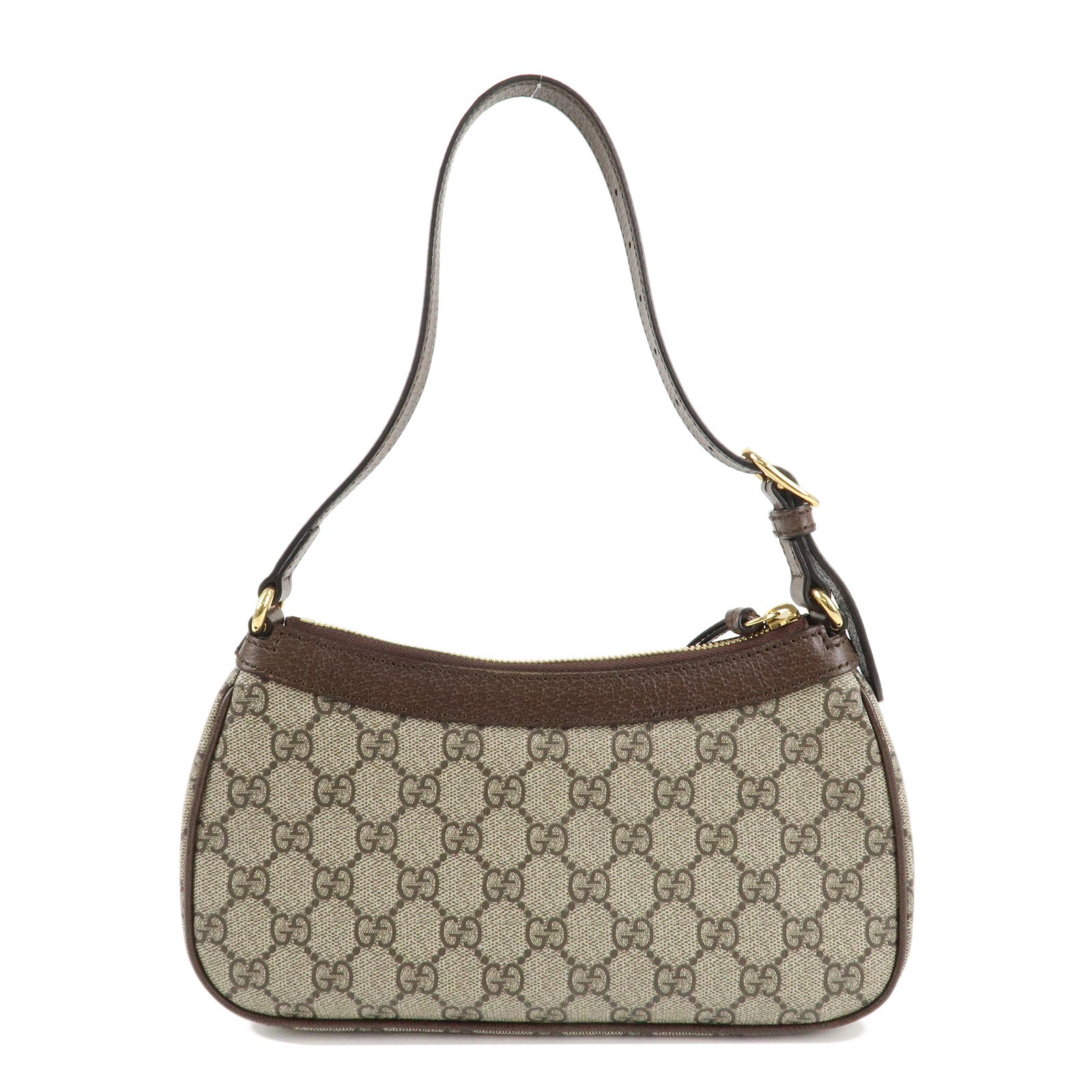 GUCCI Ophidia GG Supreme Leather Shoulder Bag Beige Brown 135145 Used