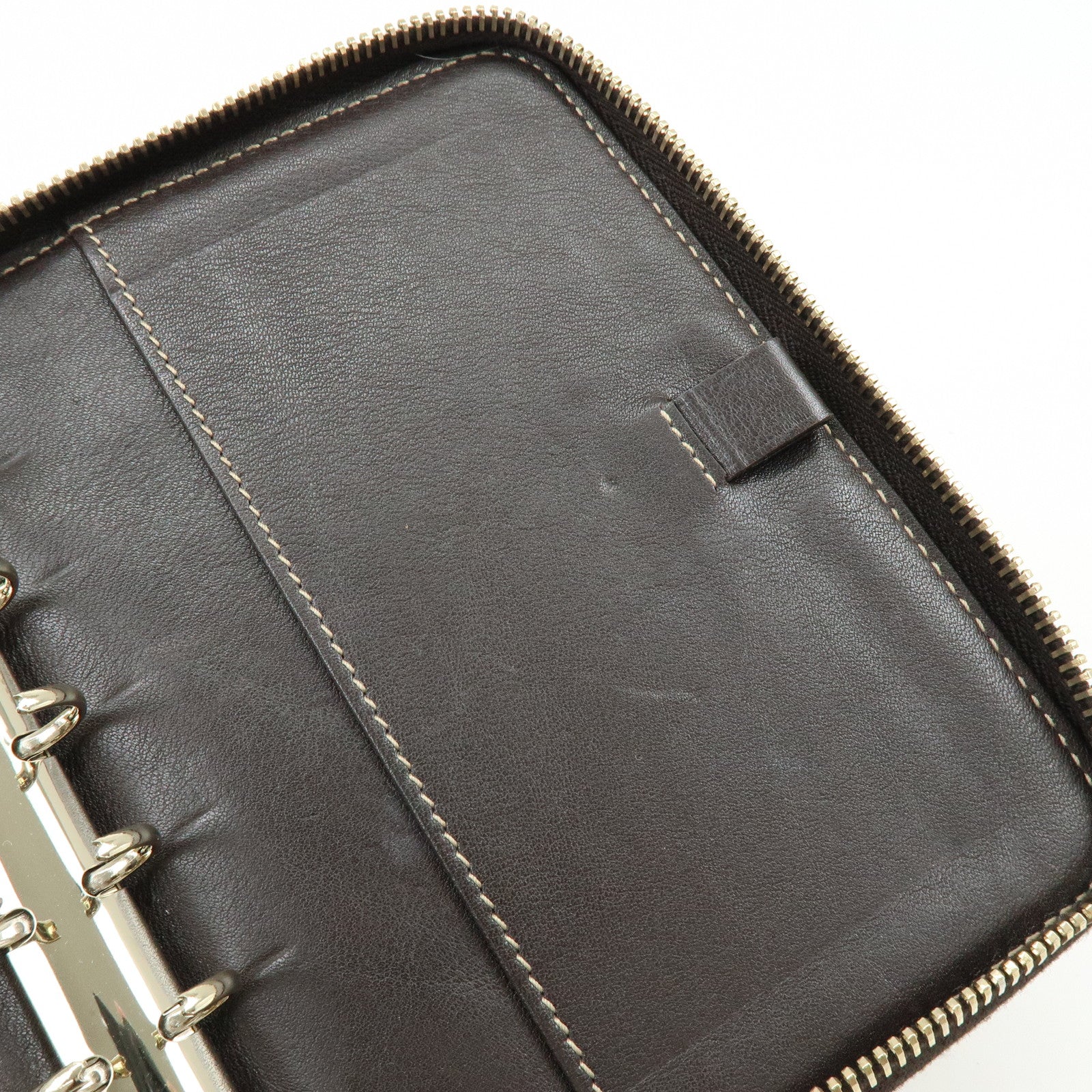 GUCCI Gucciori Leather GG Canvas Agenda Cover Beige Brown 233152