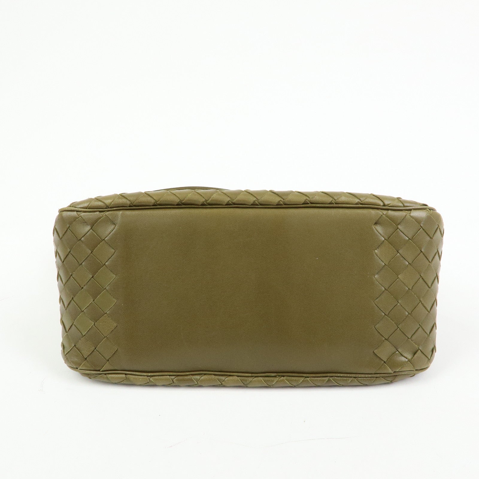 BOTTEGA VENETA Intrecciato Leather Shoulder Bag Khaki 142467