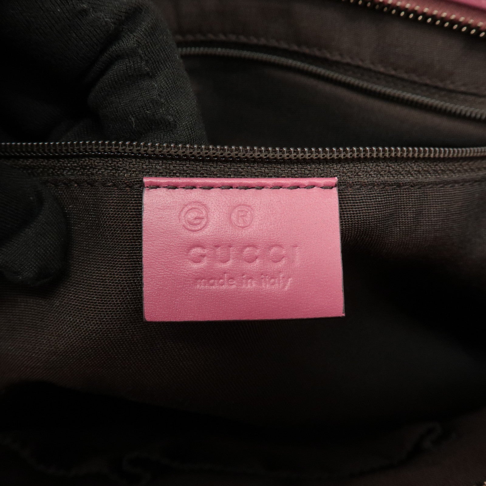 GUCCI GG Canvas Leather 2way Tote Bag Hand Bag Beige Pink 388929 Used