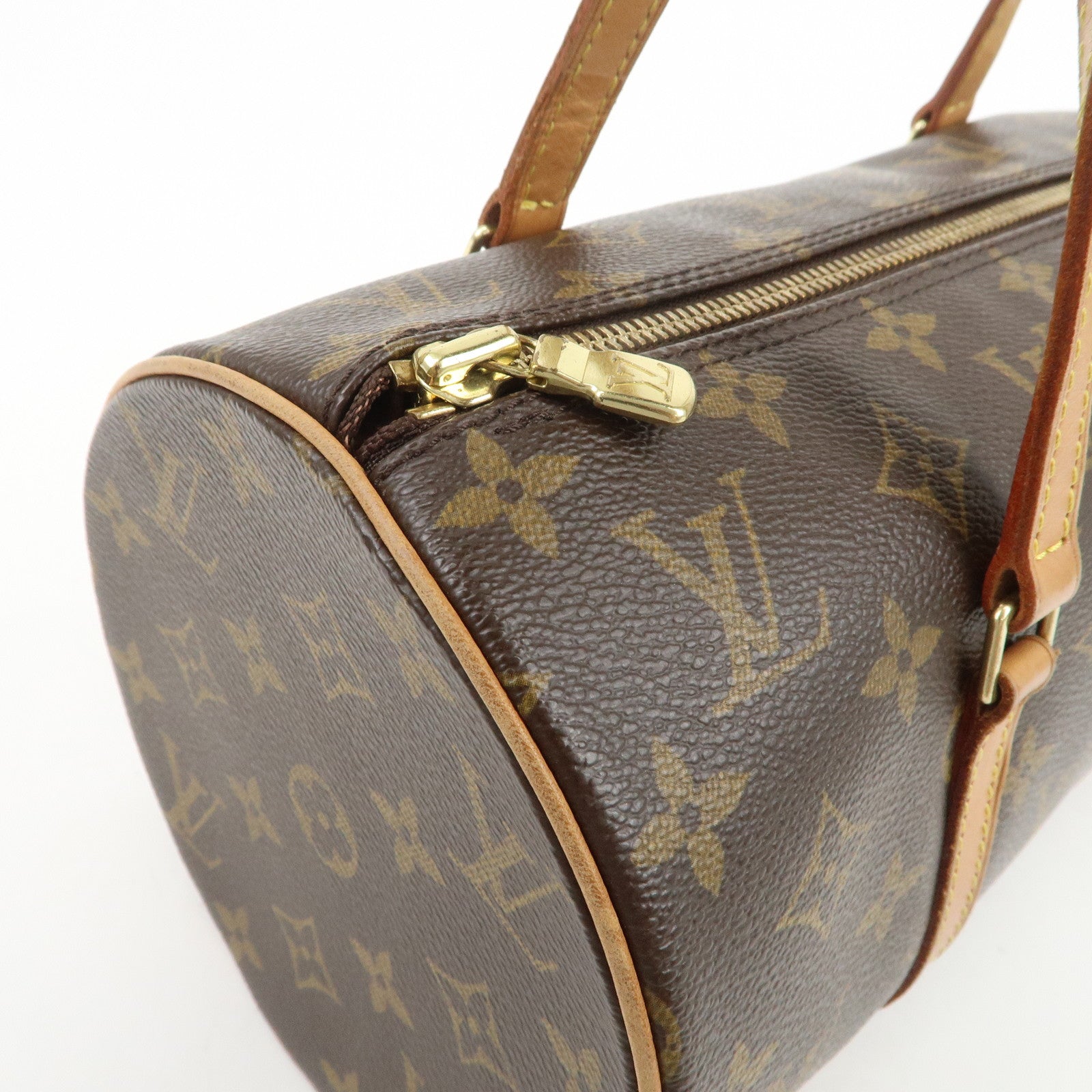 Louis Vuitton Monogram Papillon 30 Hand Bag Brown M51385