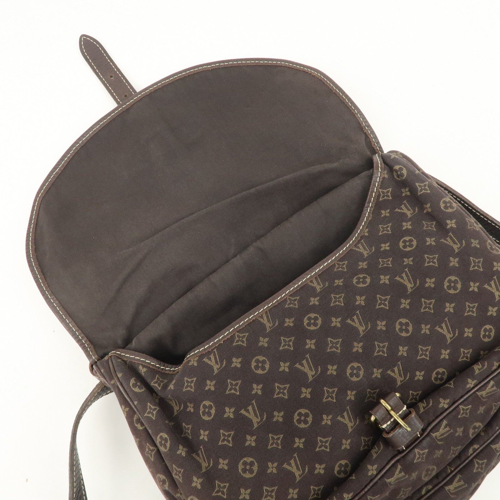 Louis Vuitton Monogram Mini Lin Saumur 30 Shoulder Bag Brown M95227