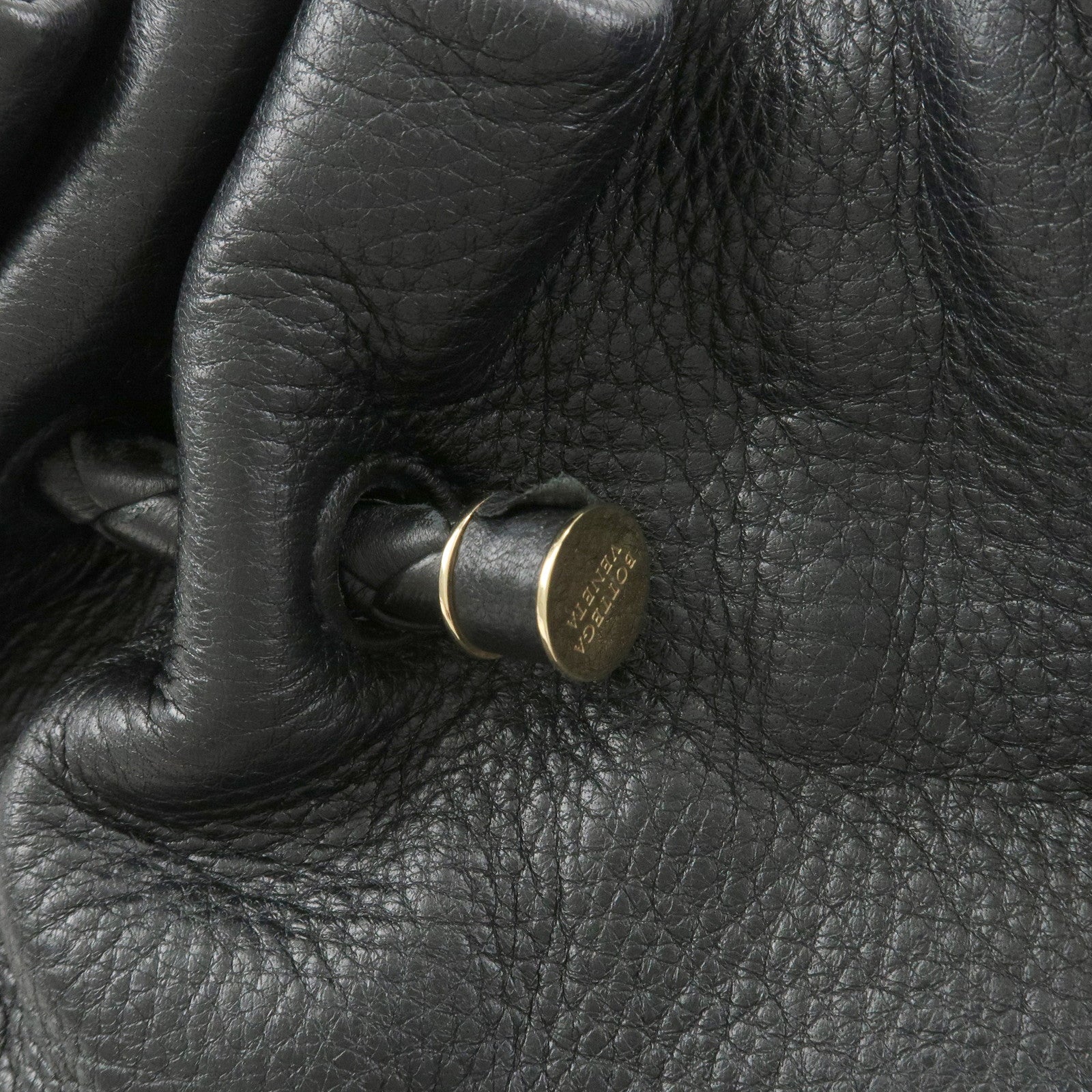 BOTTEGA VENETA Intrecciato Leather Hand Bag Shoulder Bag Black