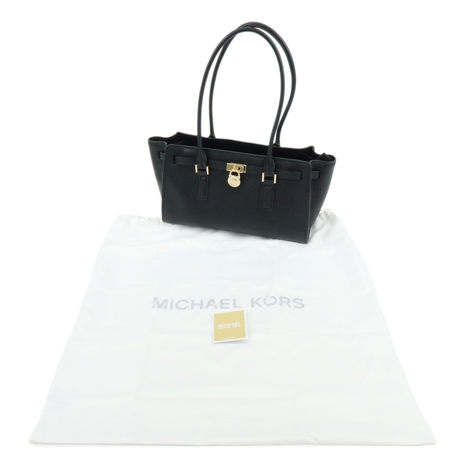 MICHAEL KORS Hamilton Modern Leather Shoulder Bag Black