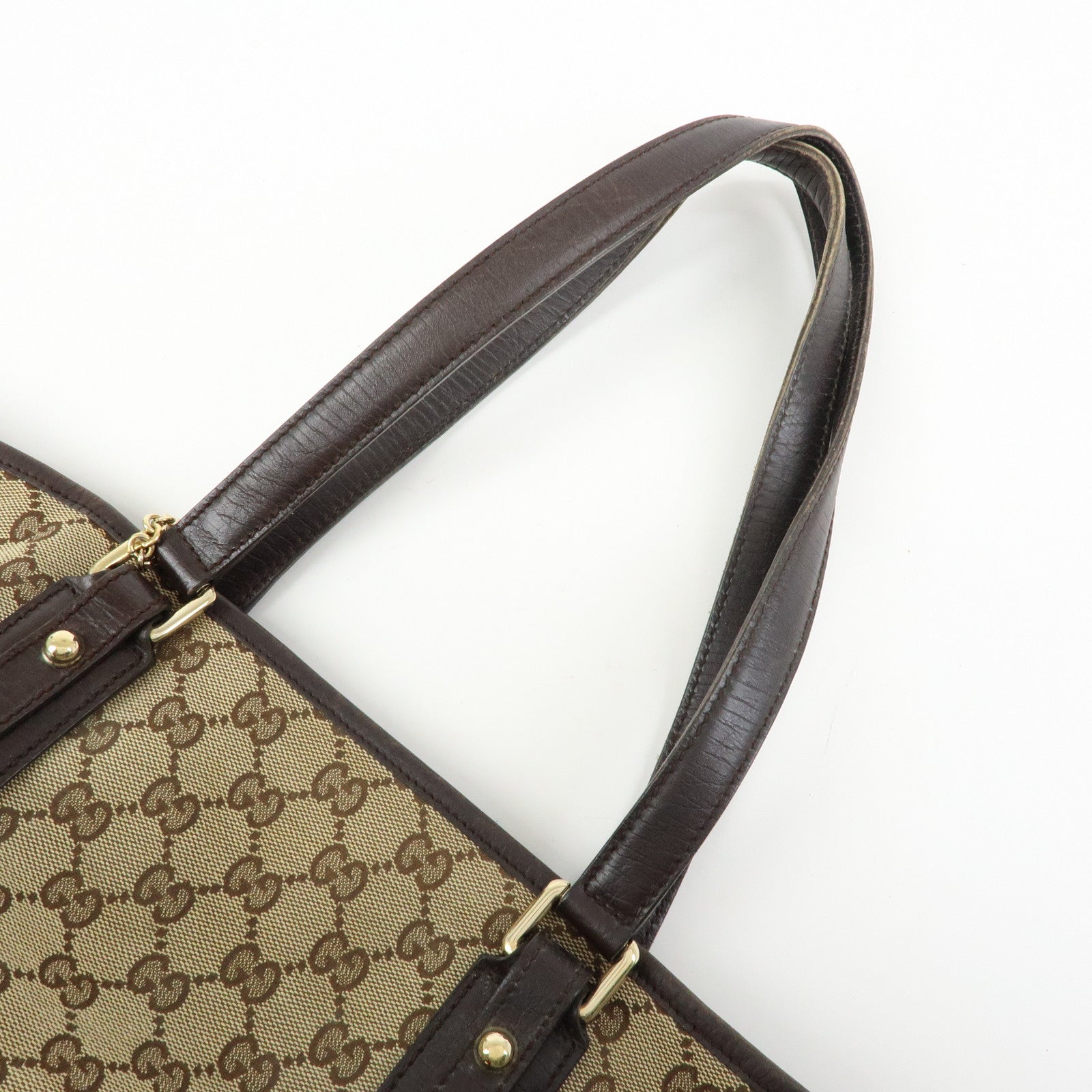GUCCI Sherry GG Monogram Tote Bag Shoulder Bag Beige Brown 137396