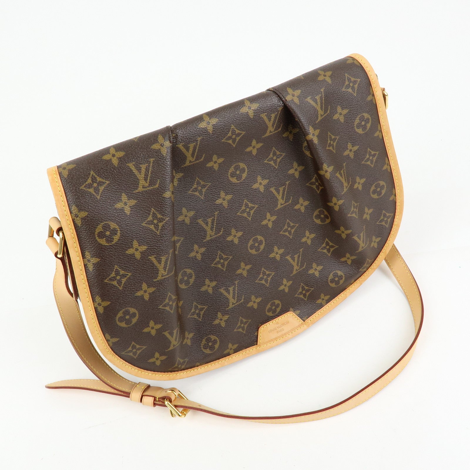 Louis Vuitton Monogram Menilmontant MM Shoulder Bag Brown M40473