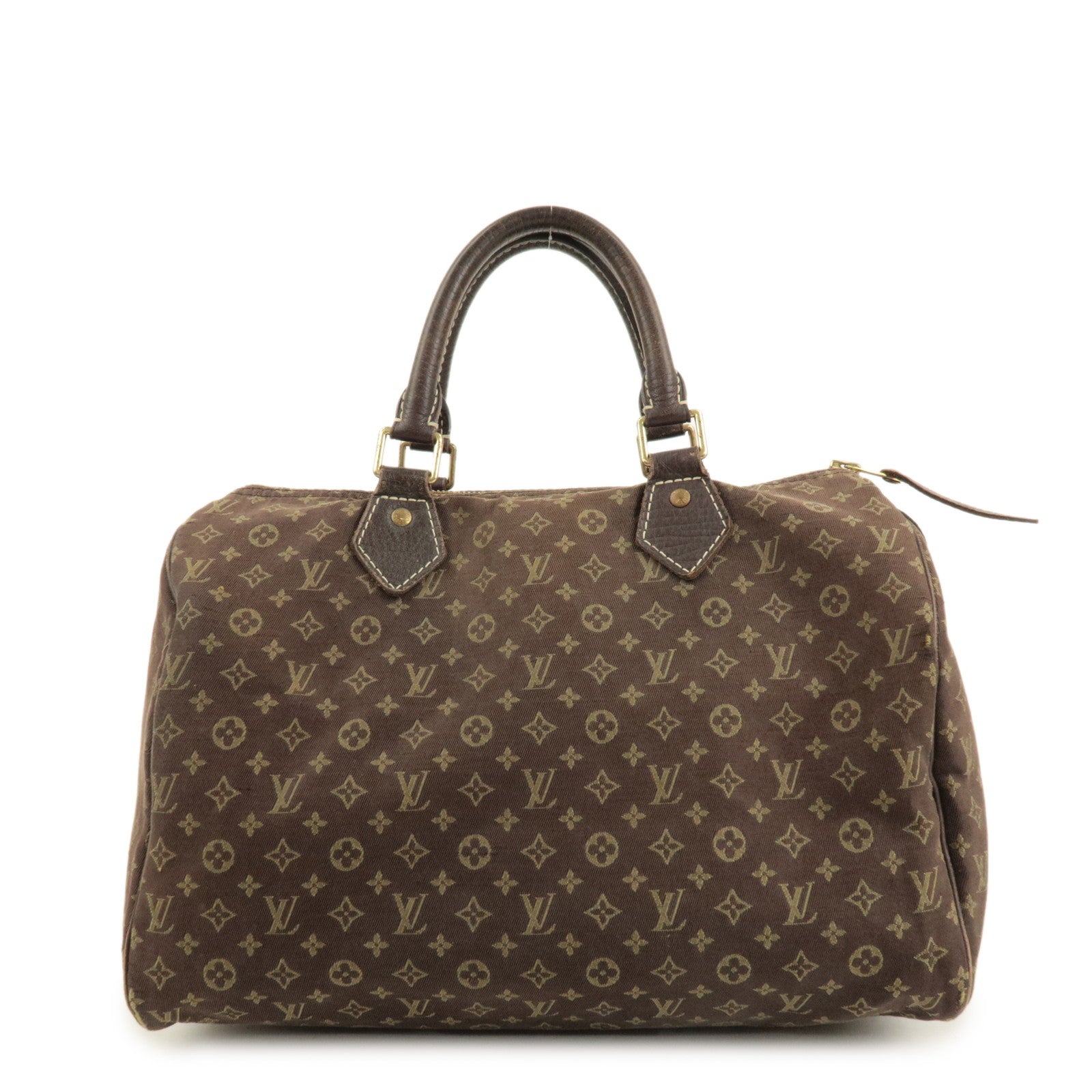 Louis Vuitton Monogram Mini Lin Speedy 30 Boston Bag Ebene M95224