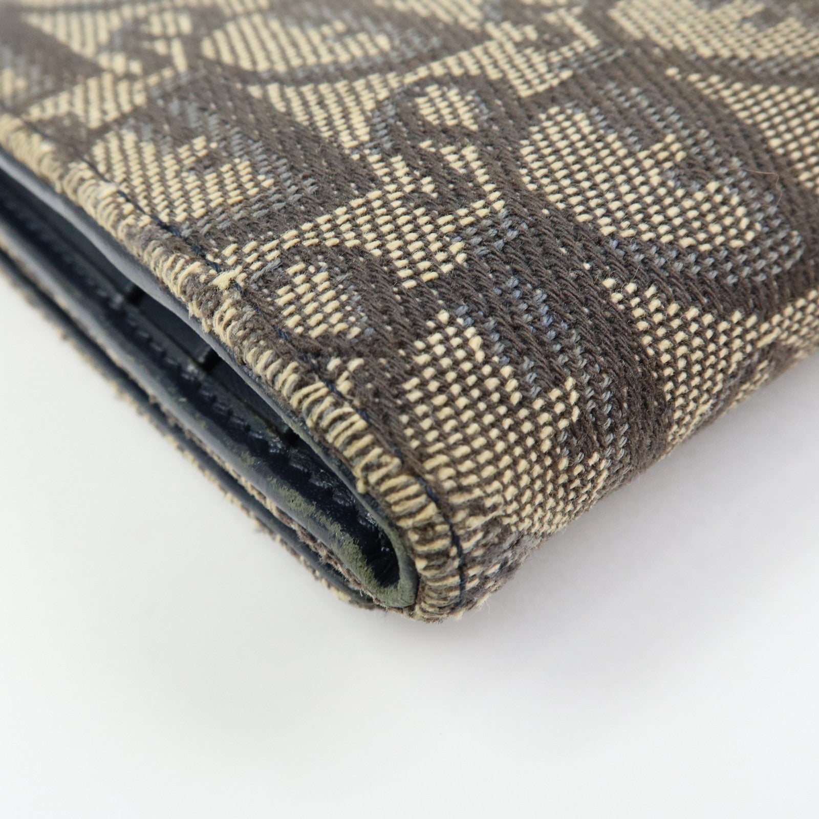 Christian Dior Trotter Lot of 2 Jacquard Canvas Leather Wallet Charm