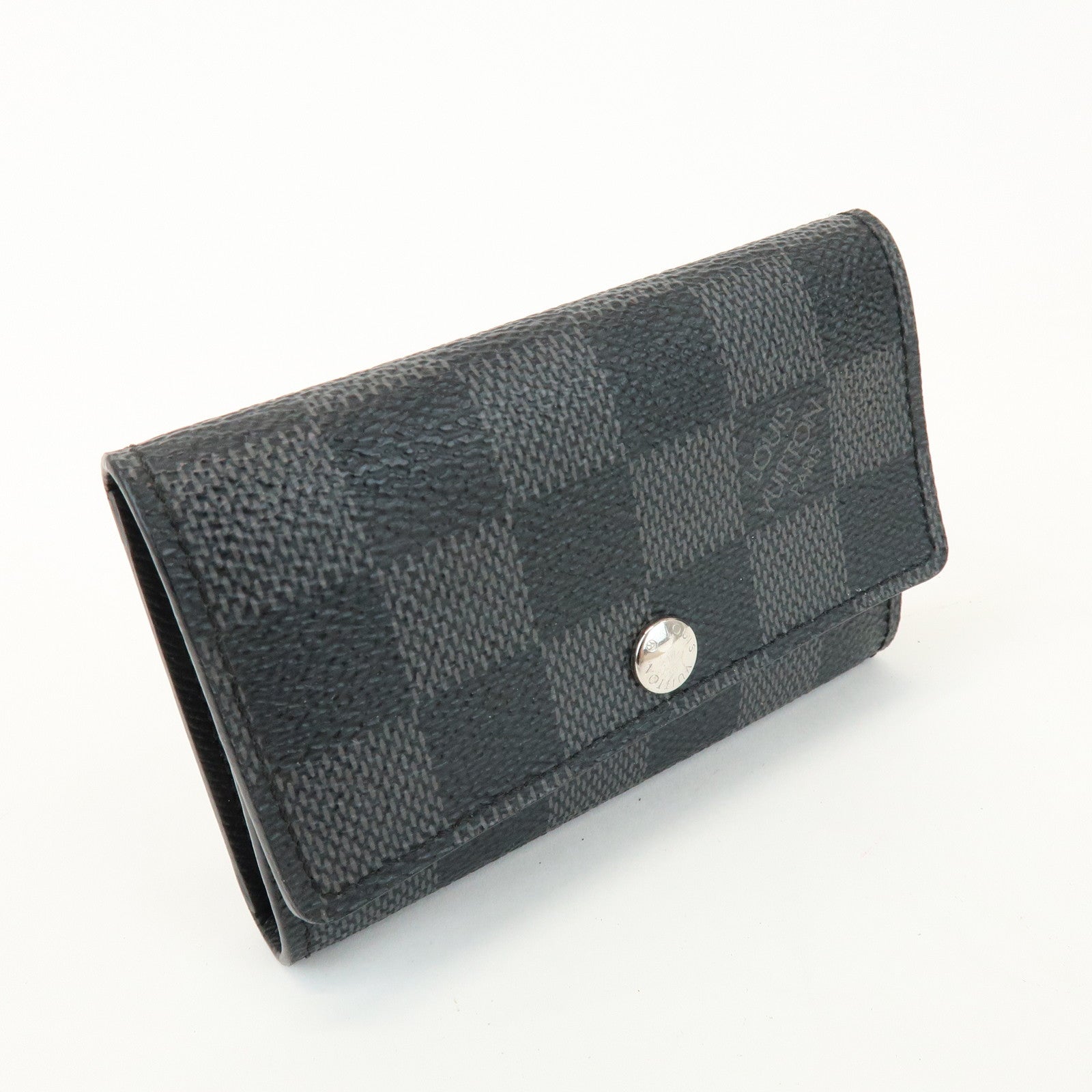 Louis Vuitton Damier Graphite Multicle 6 Key Case Gray Black N62662