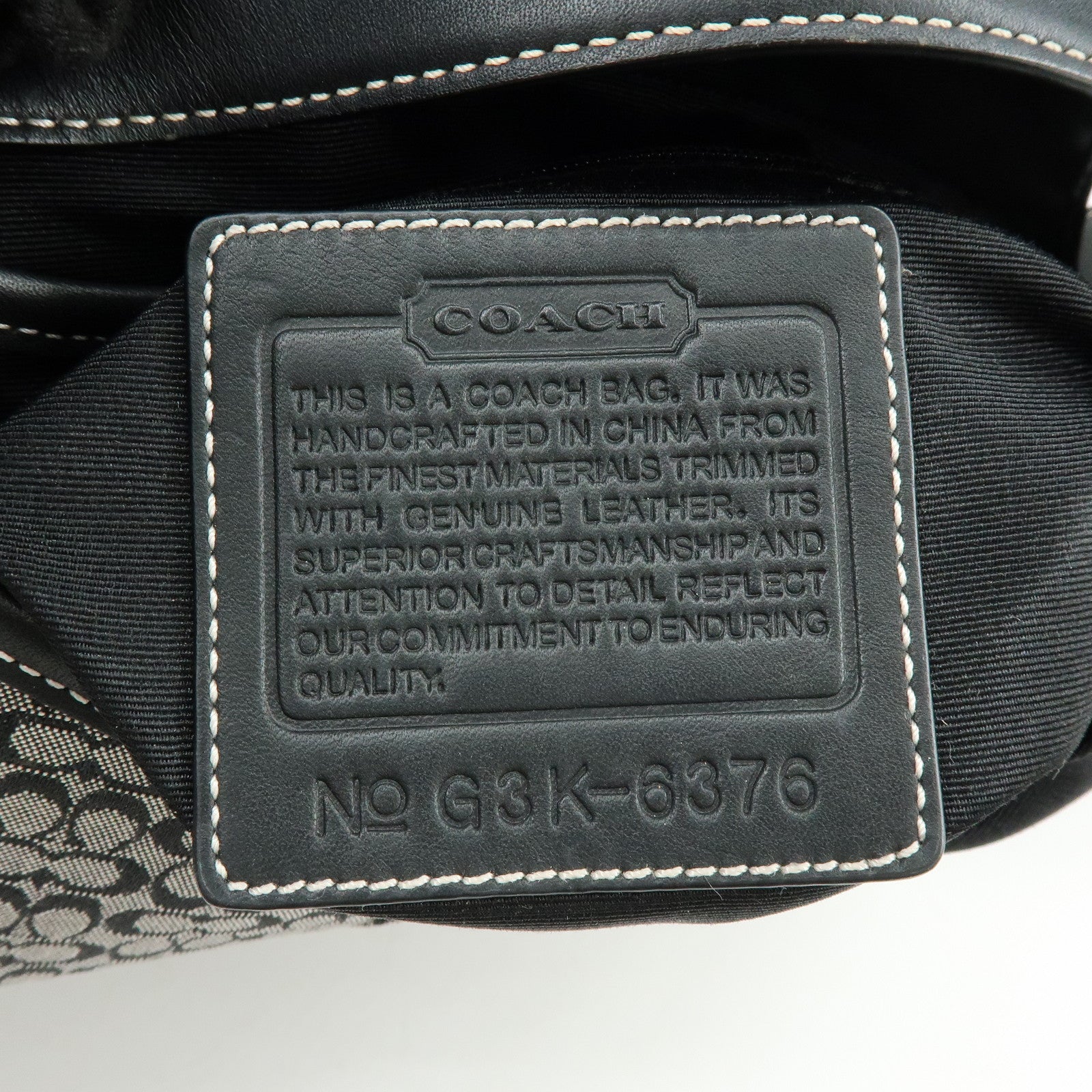 COACH Signature Canvas Leather Shoulder Bag Crossbody Bag Black