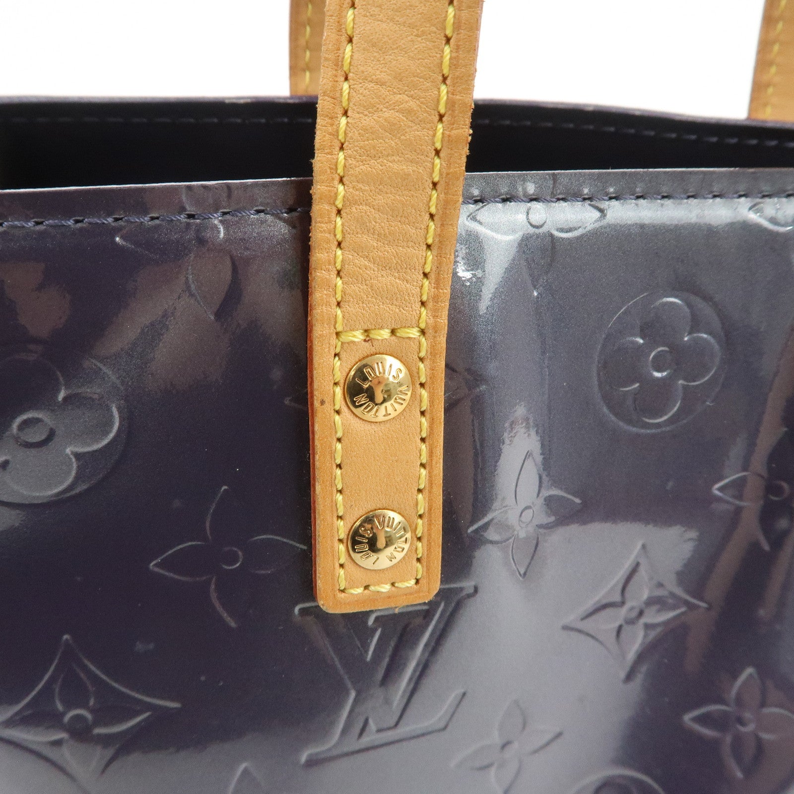 Louis Vuitton Monogram Vernis Lead PM Hand Bag Indigo M91335