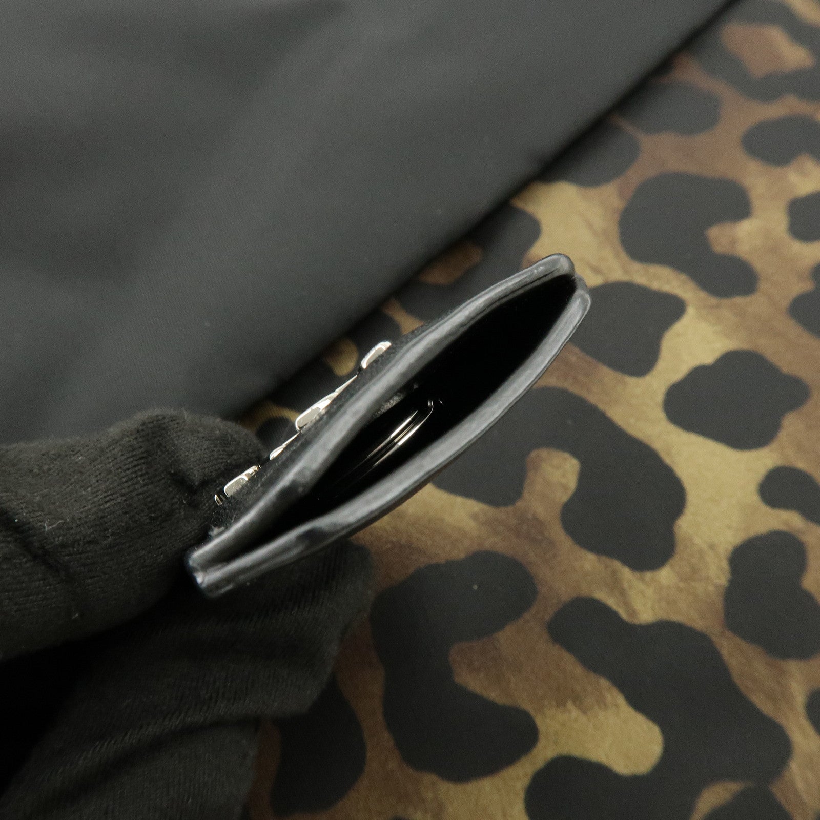 PRADA Triangle Logo 2Way Bag Hand Bag Shoulder Bag Black BN1959