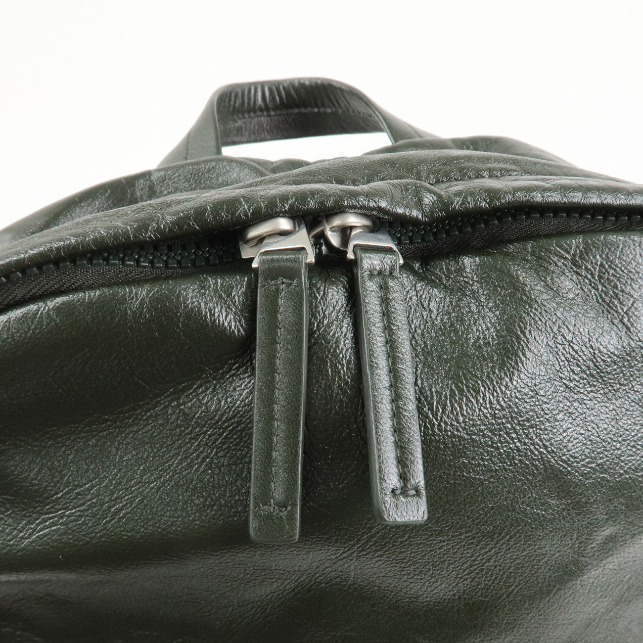 BOTTEGA VENETA Lamb Skin Nylon Medium Archetype Backpack Khaki