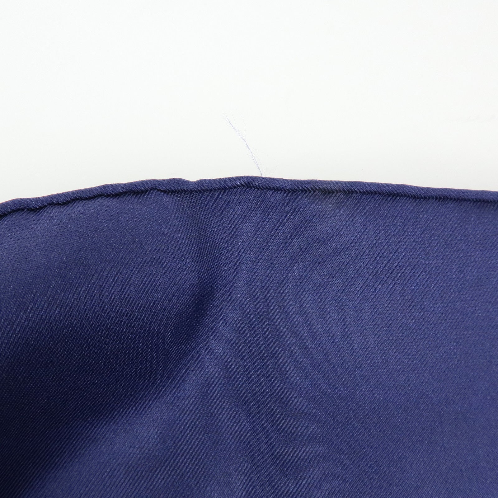 HERMES Carre 70 Silk 100% Scarf Tattersalles Navy Beige