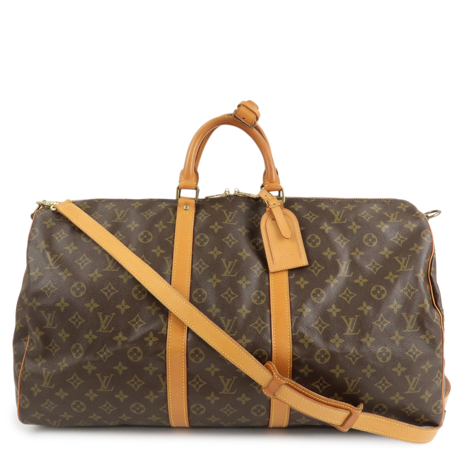 Louis Vuitton Monogram Keep All Bandouliere 55 Boston Bag M41414