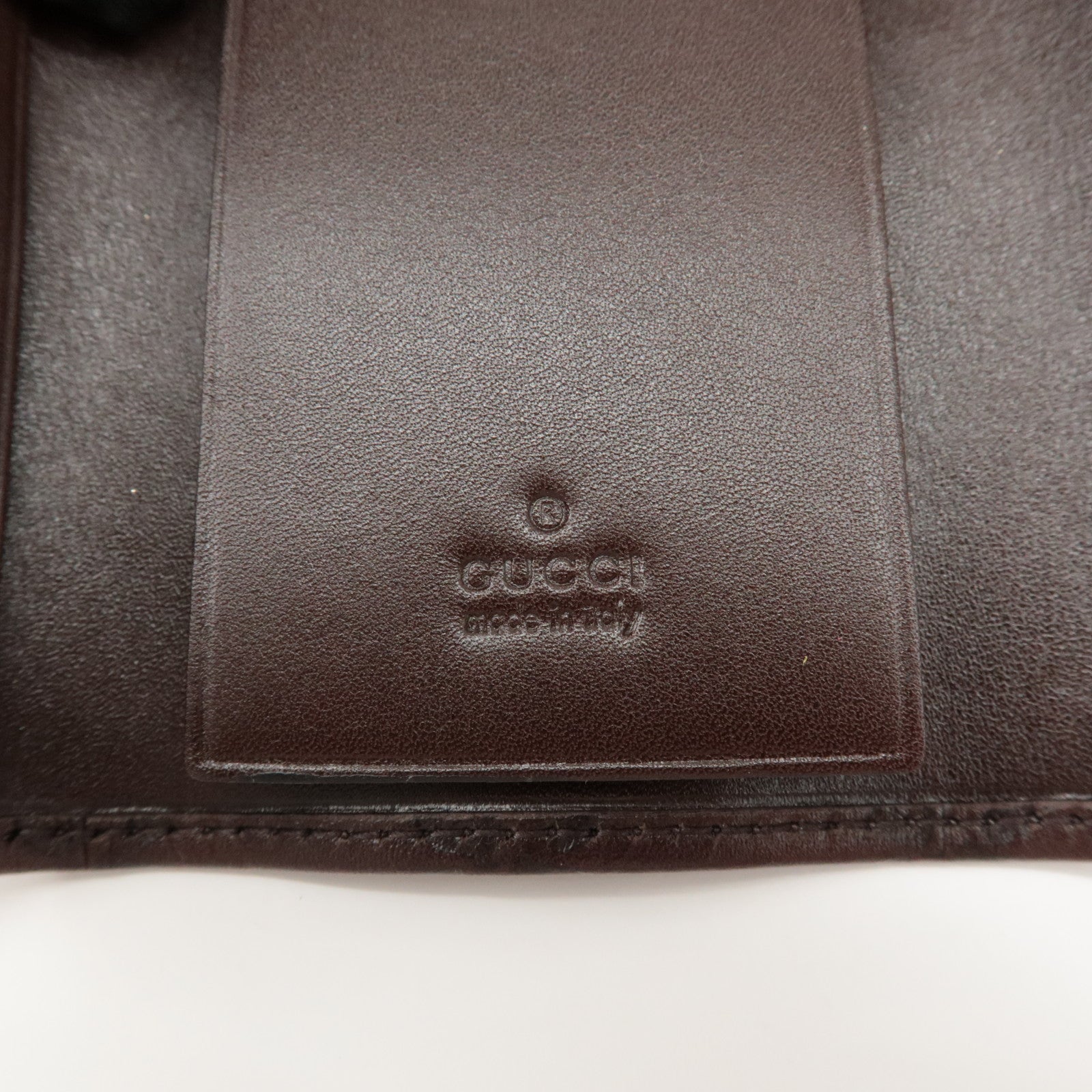 GUCCI Guccissima Leather 6 Rings Key Case Key Holder Brown 138093 Used