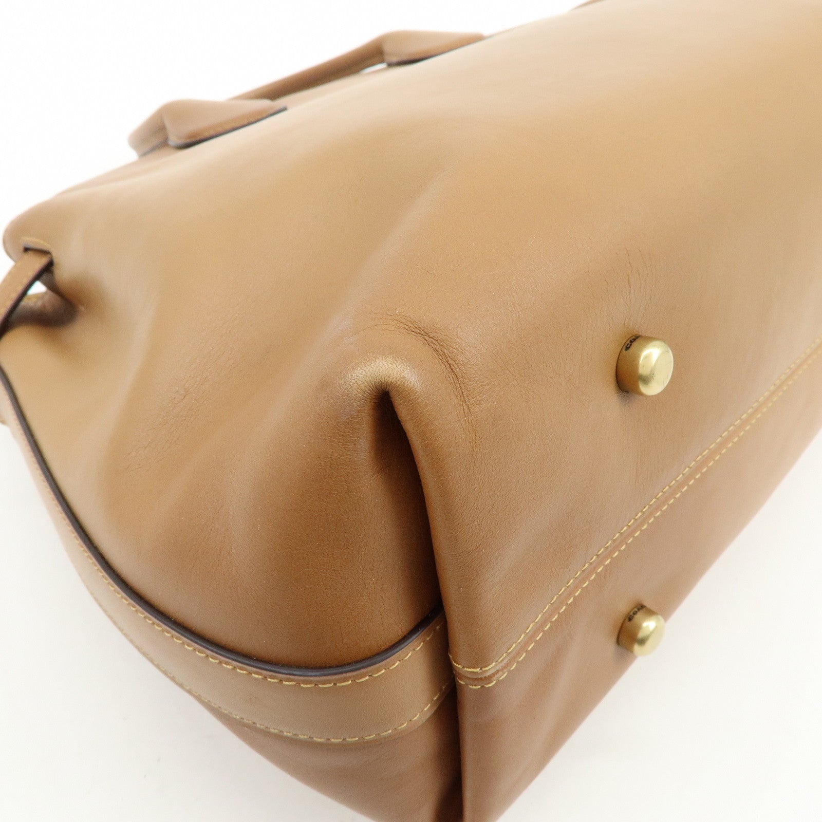 COACH Empire Calf Leather 2Way Shoulder Bag Hand Bag Brown