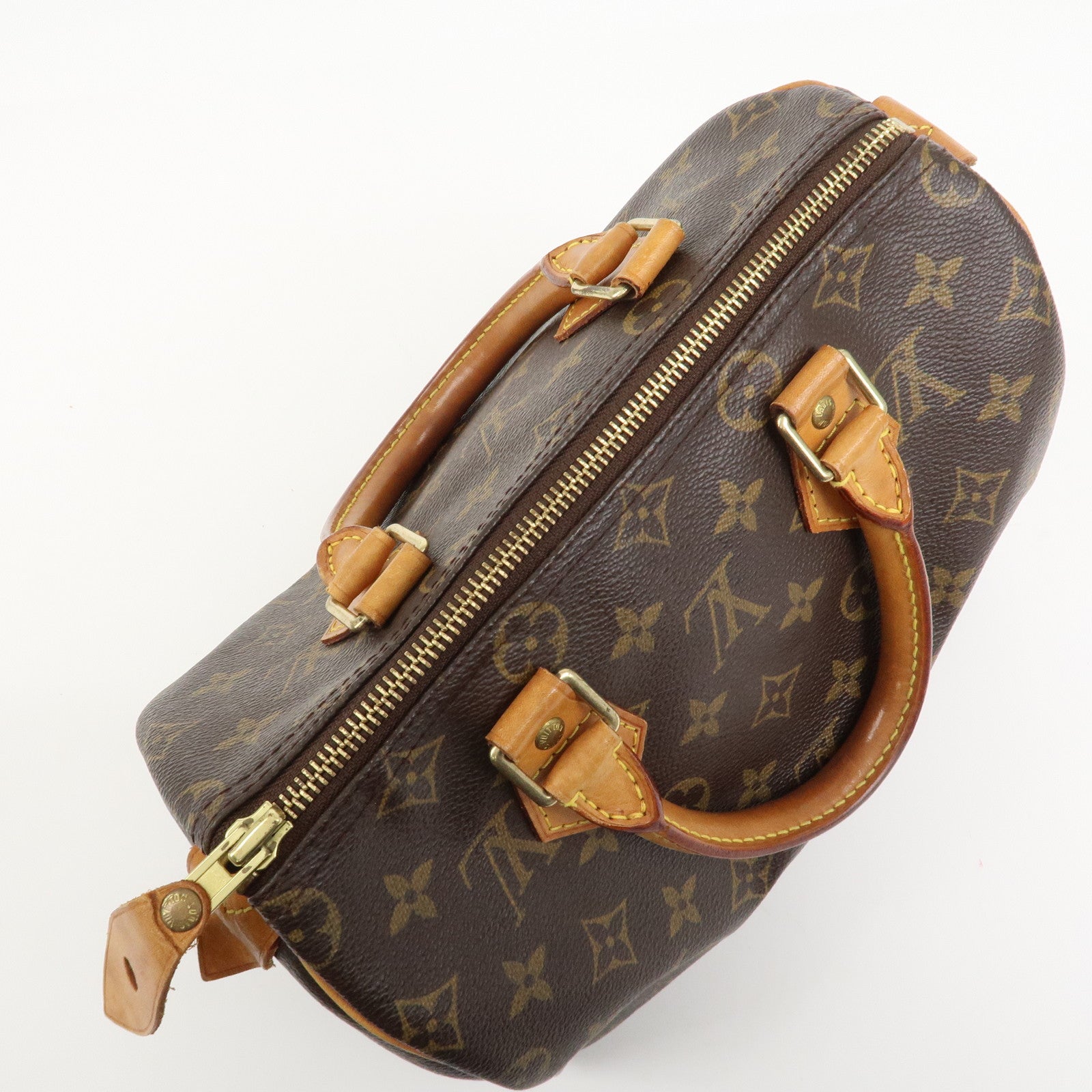 Louis Vuitton Monogram Speedy 25 Boston Bag Hand Bag Brown M41528