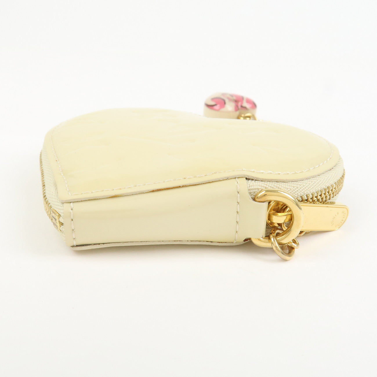 Louis Vuitton Monogram Vernis Porte Monnaie Coeur Ivory M91479