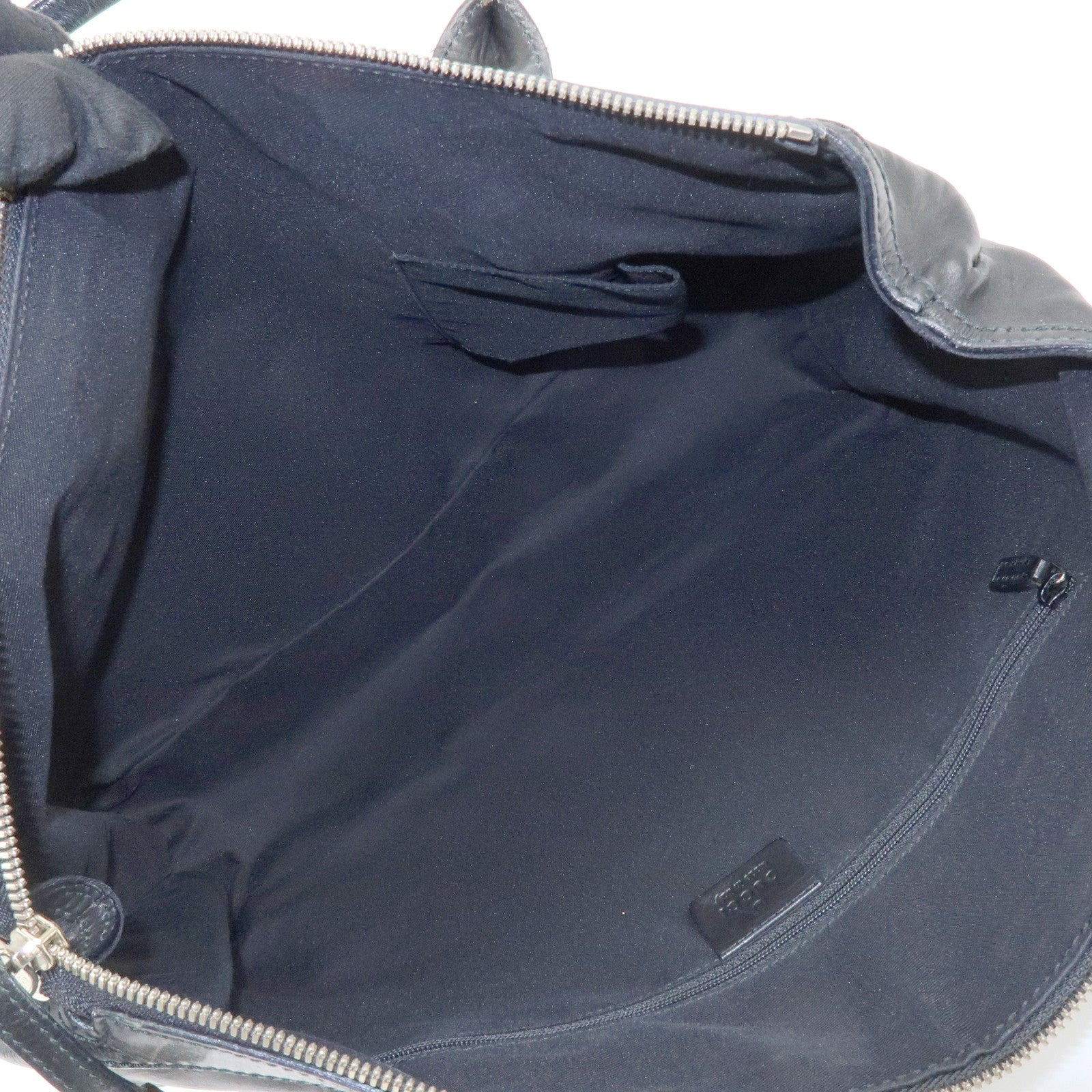 GUCCI Princy Leather Tote Bag Shoulder Bag Hand Bag Black 177052
