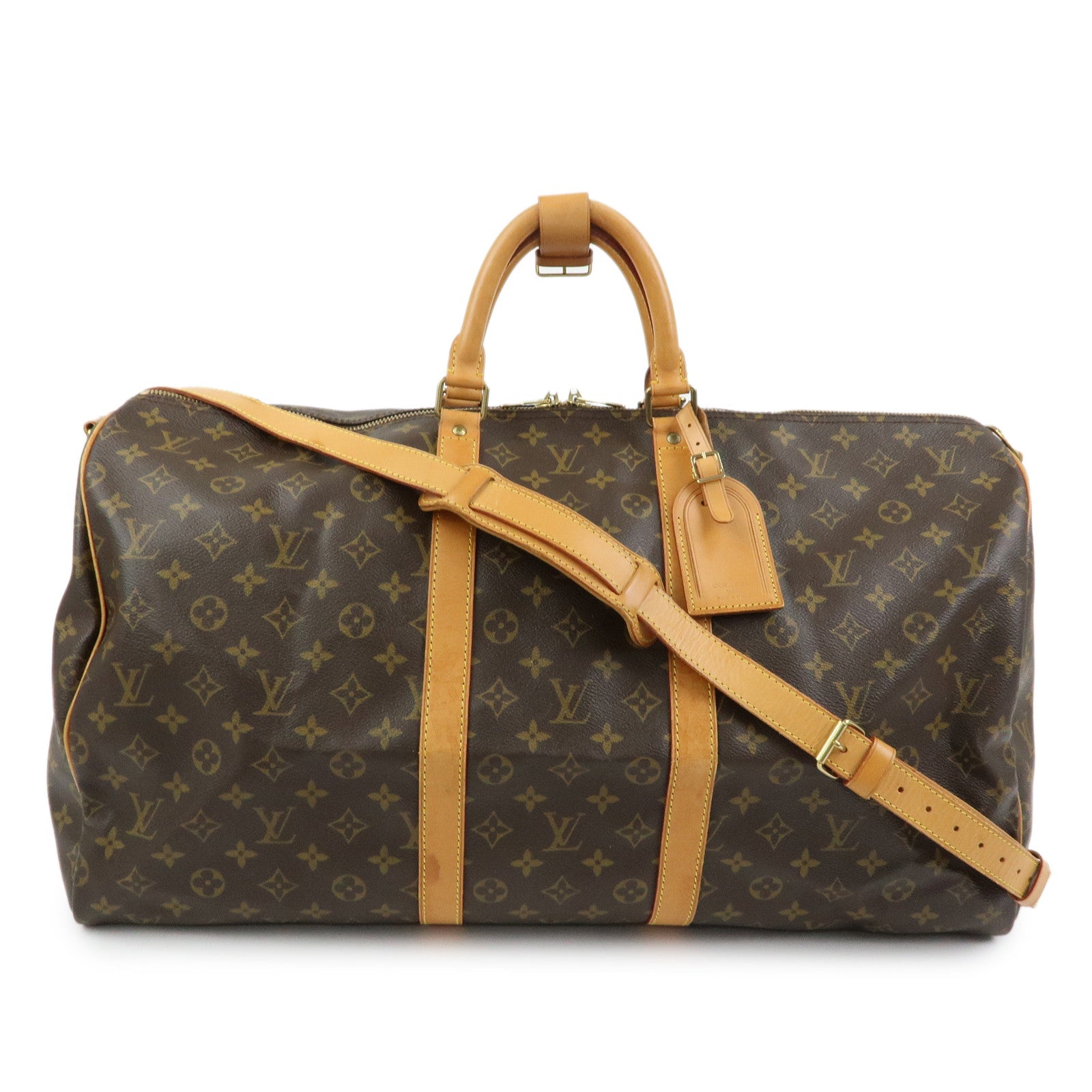Louis Vuitton Monogram Keep All Bandouliere 55 Boston Bag M41414