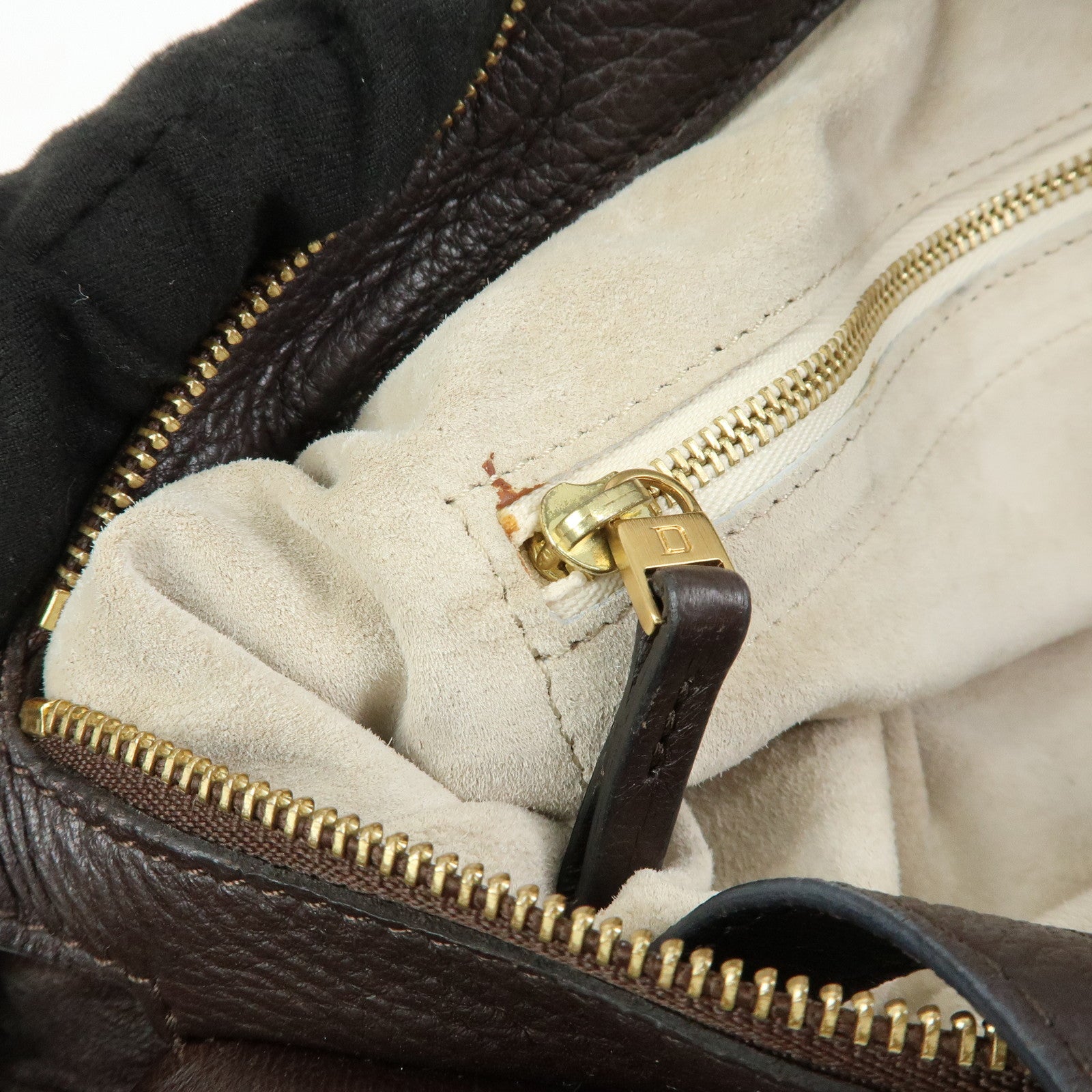 DELVAUX Leather 2Way Bag Hand Bag Shoulder Bag Brown