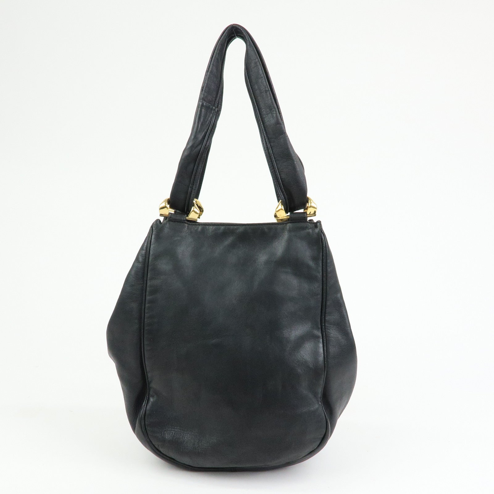 LOEWE Anagram Nappa Leather Hand Bag Shoulder Bag Black