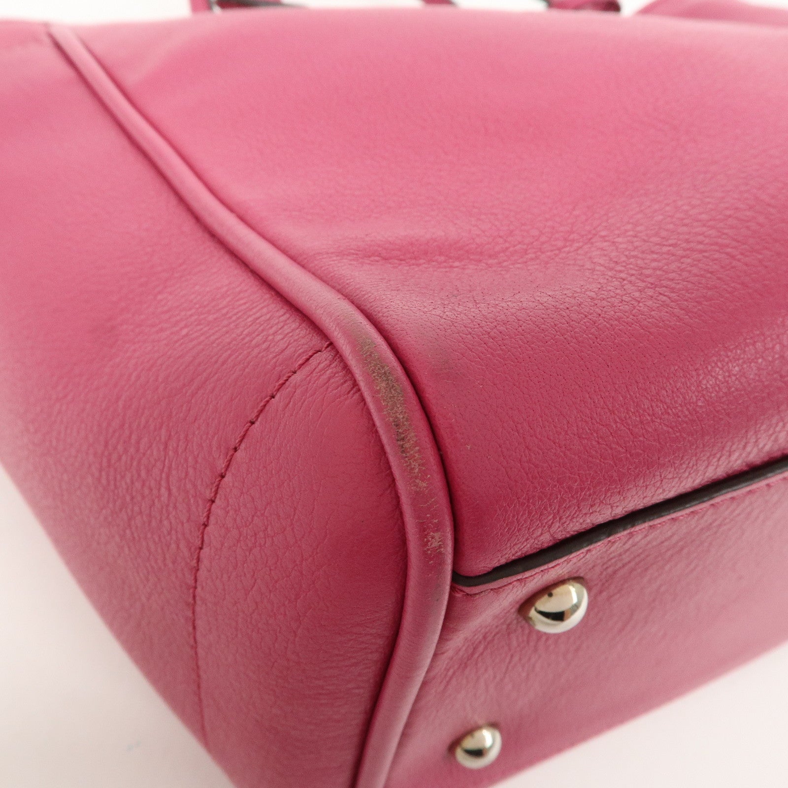 LOEWE Heritage Leather Tote Bag Hand Bag Shoulder Bag Pink