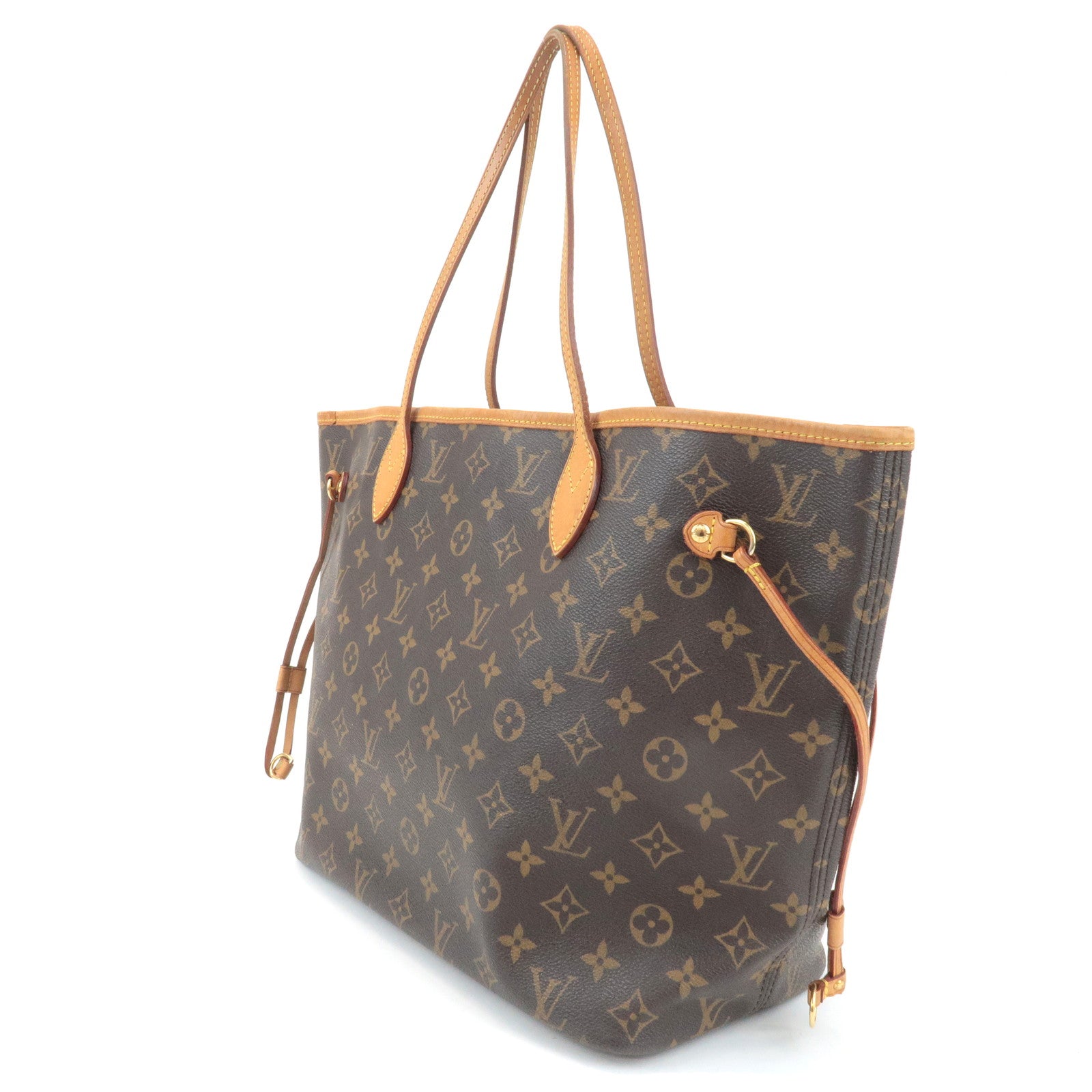 Louis Vuitton Monogram Neverfull MM Tote Bag Brown M40156
