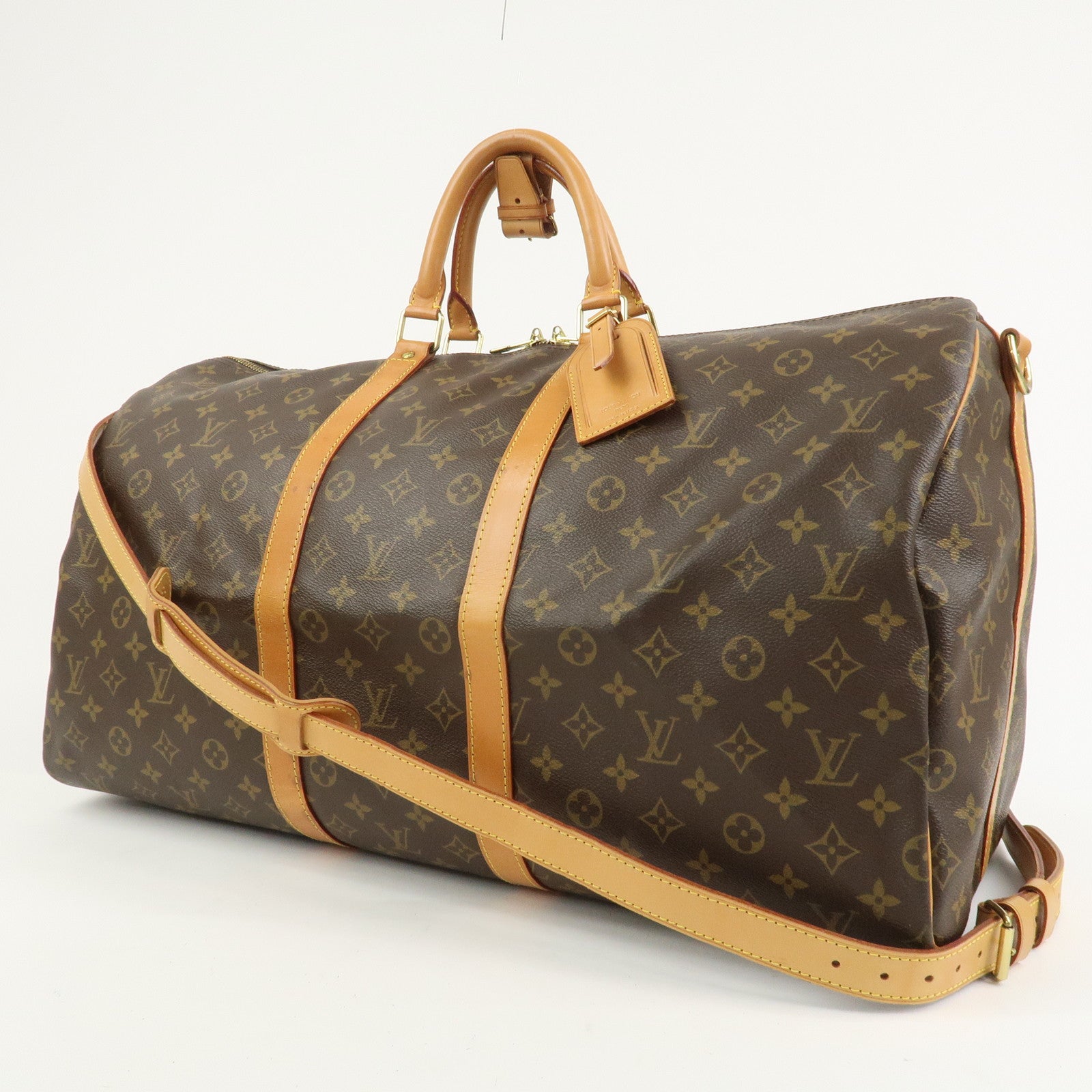 Louis Vuitton Monogram Keep All Bandouliere 55 Boston Bag M41414