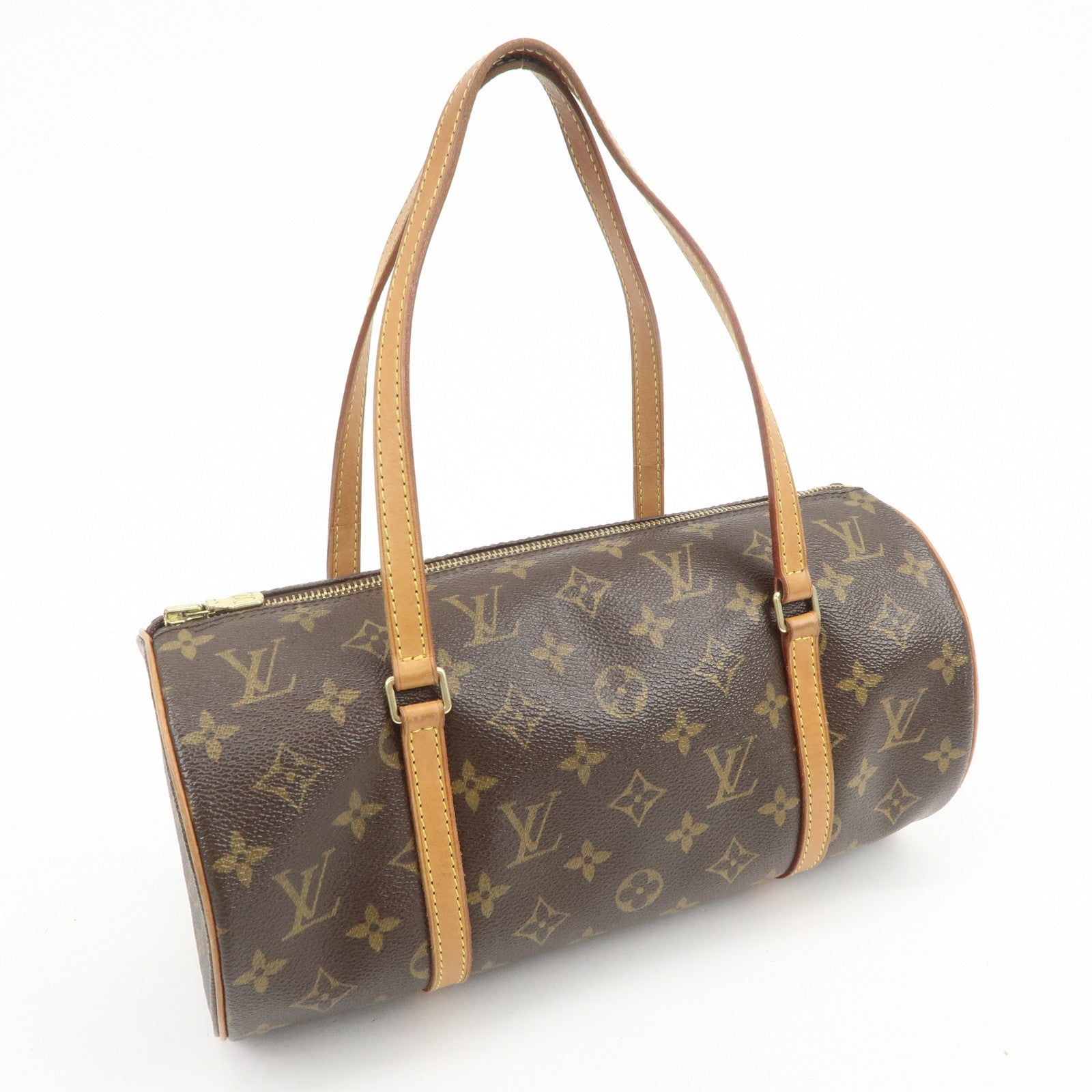 Louis Vuitton Monogram Papillon 30 Hand Bag Brown M51385