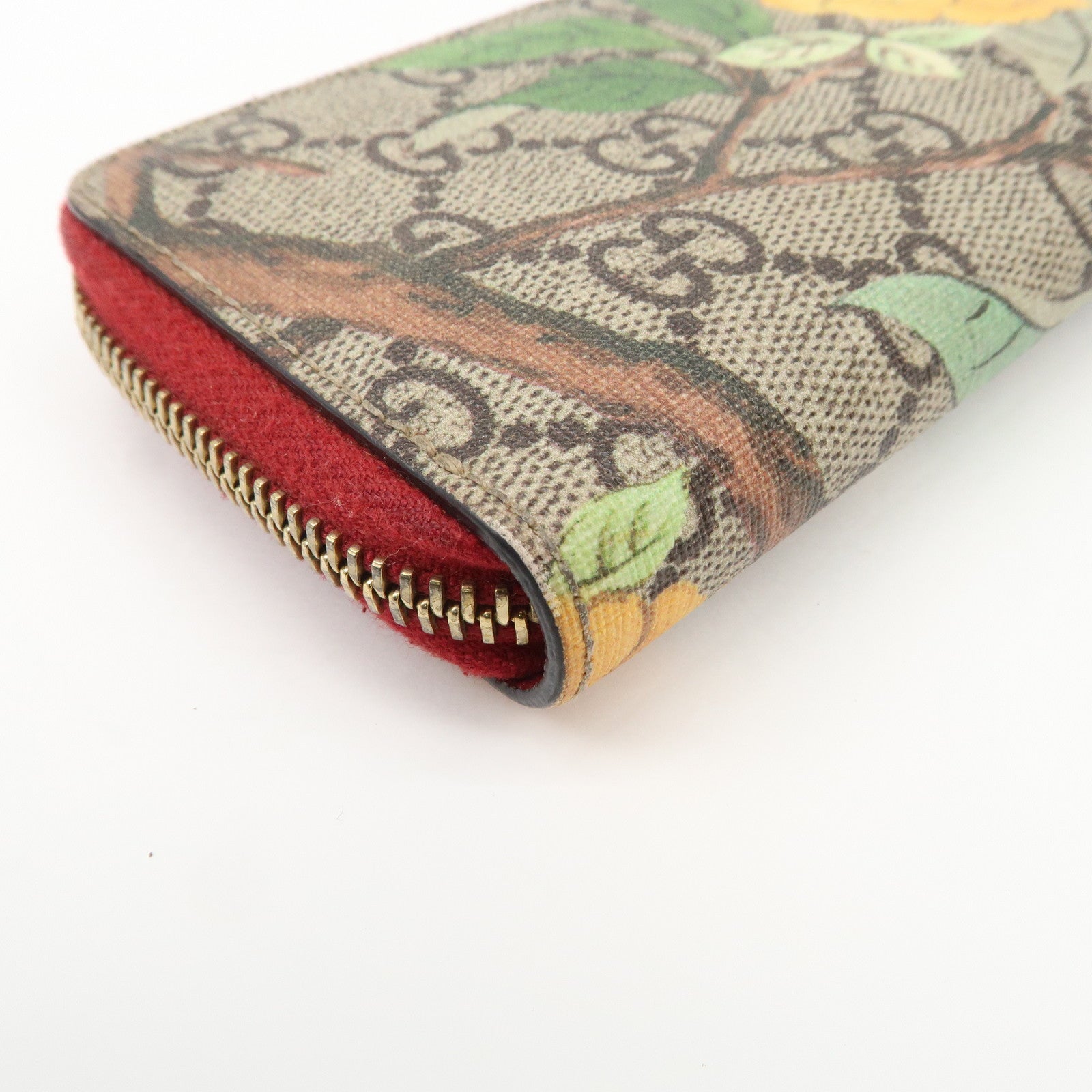 GUCCI GG Supreme Round Zippy Coin Case Beige 424897