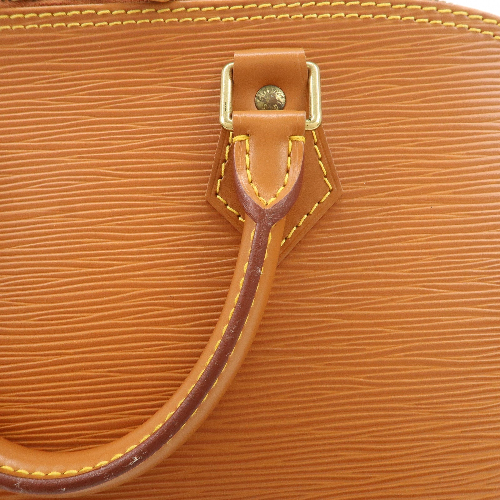 Louis Vuitton Epi Leather Alma PM Hand Bag Zipang Gold M52148