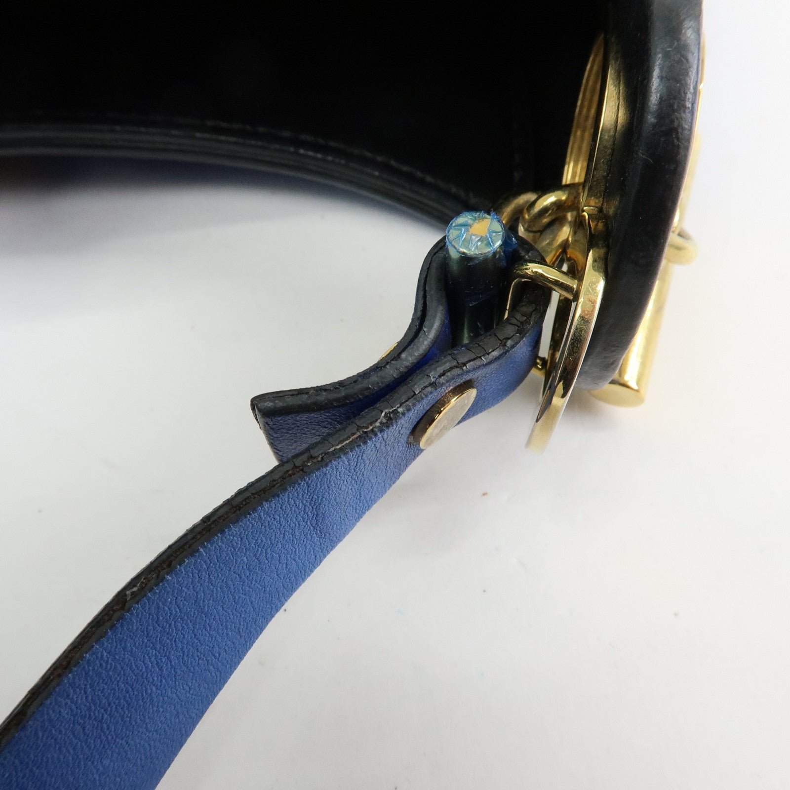 LOEWE Joyce Calf Leather Shoulder Bag Crossbody Bag Blue