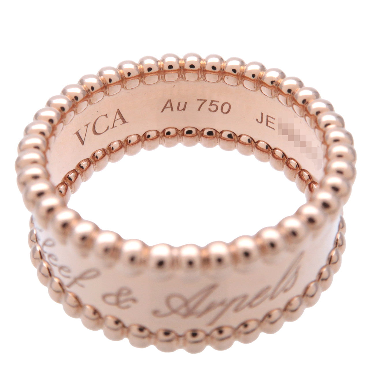 Van Cleef & Arpels Perlee Signature Ring K18 Rose Gold #52 US6-6.5