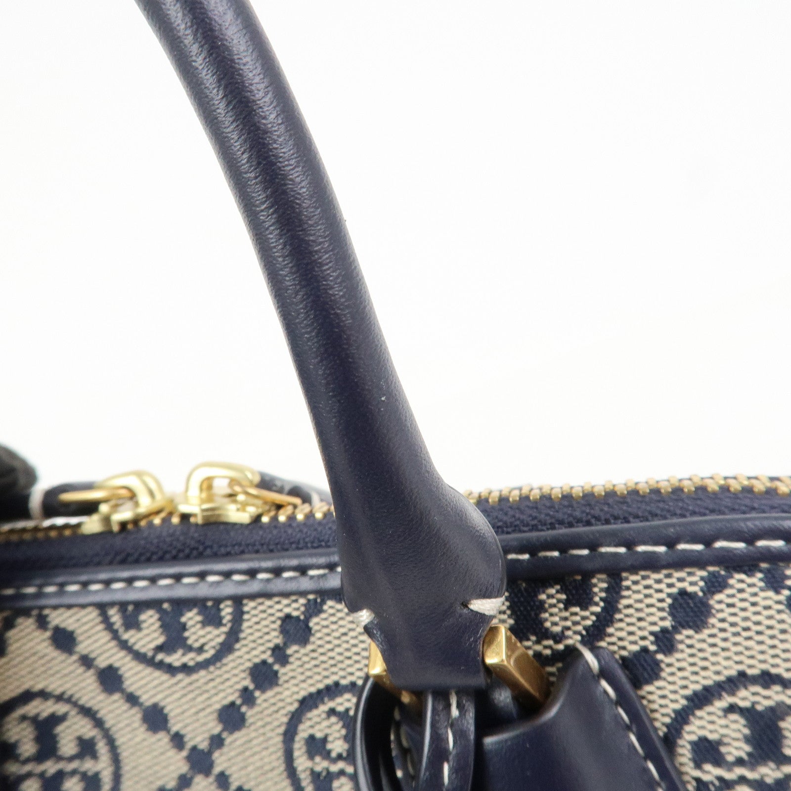 TORY BURCH Mini Swing Bag 2Way Bag Hand Shoulder Bag Navy Beige