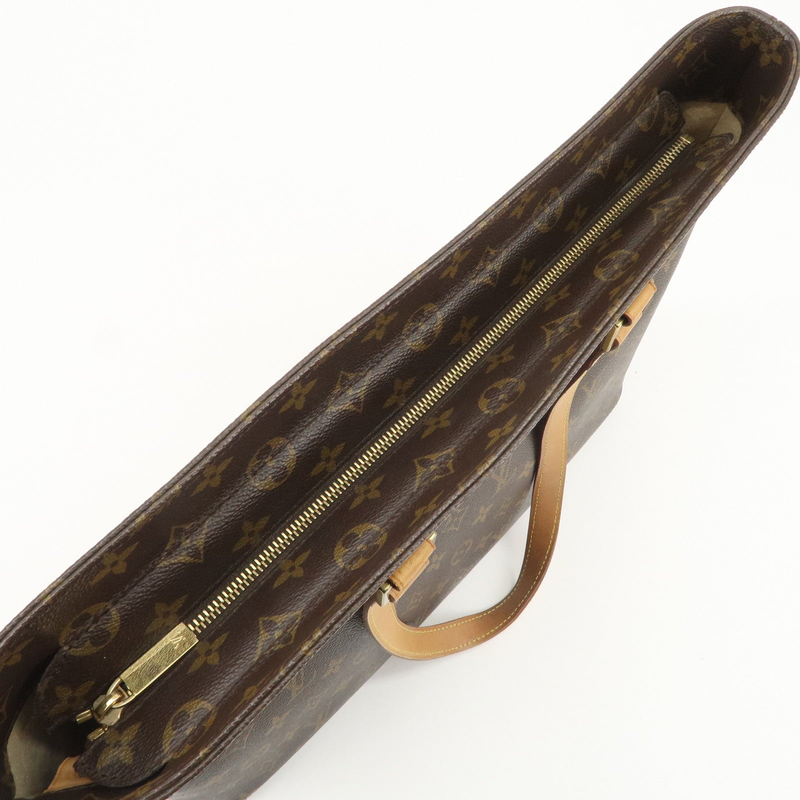 Louis Vuitton Monogram Luco Tote Bag Hand Bag Brown M51155 Used
