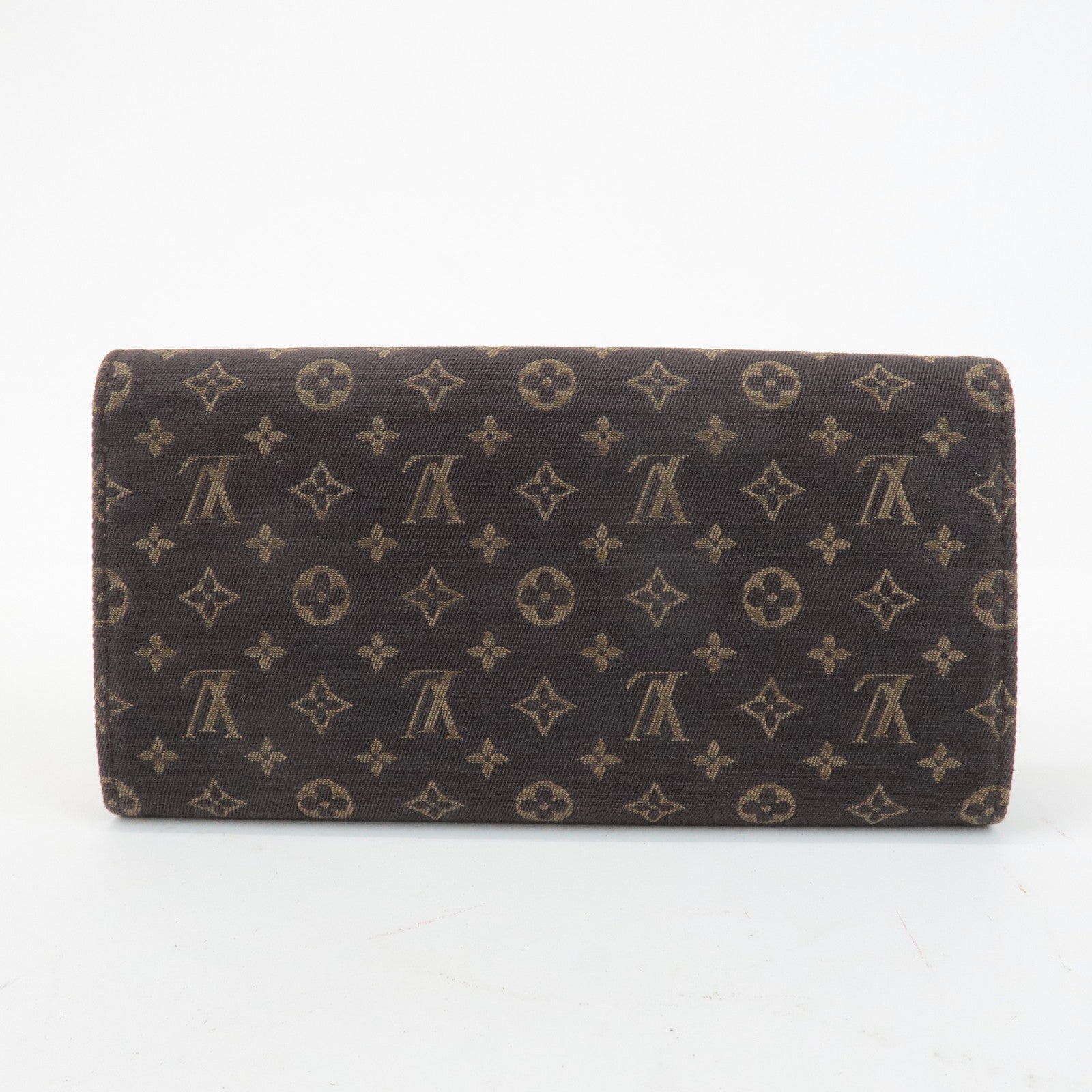 Louis Vuitton Monogram Mini Lin Portefeuille Sarah Long Wallet M95234 Used