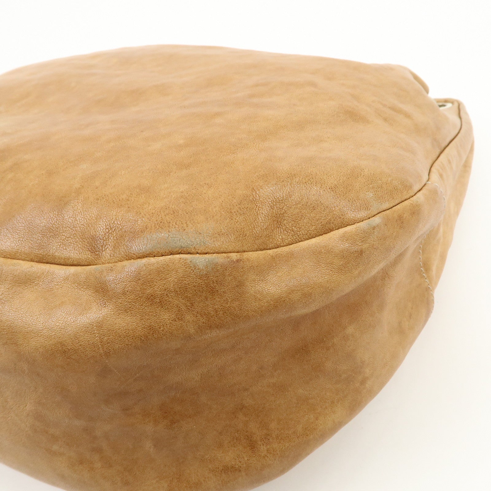 JIMMY CHOO Sky Bag Leather Shoulder Bag Hand Bag Brown