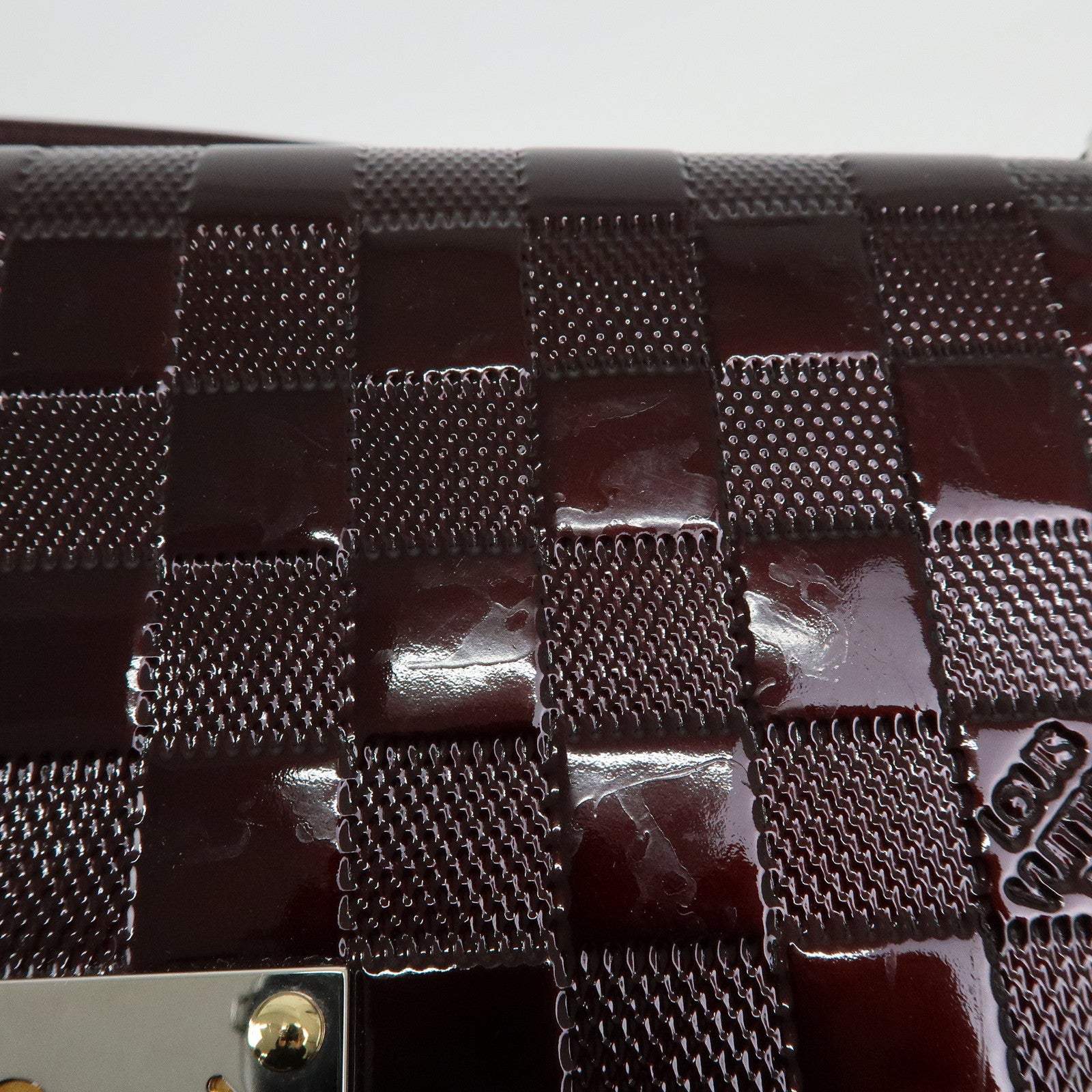 Louis Vuitton Damier Vernis Cabaret Shoulder Bag Bordeaux M92124