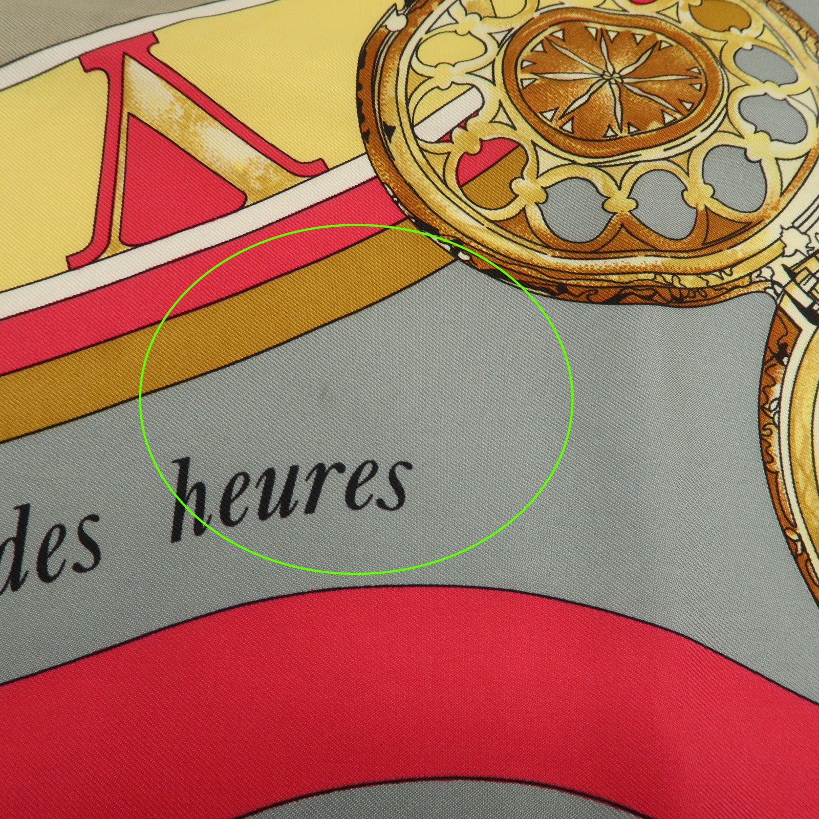 HERMES Carre 90 Silk 100% Scarf La Ronde Des Heures Multicolor
