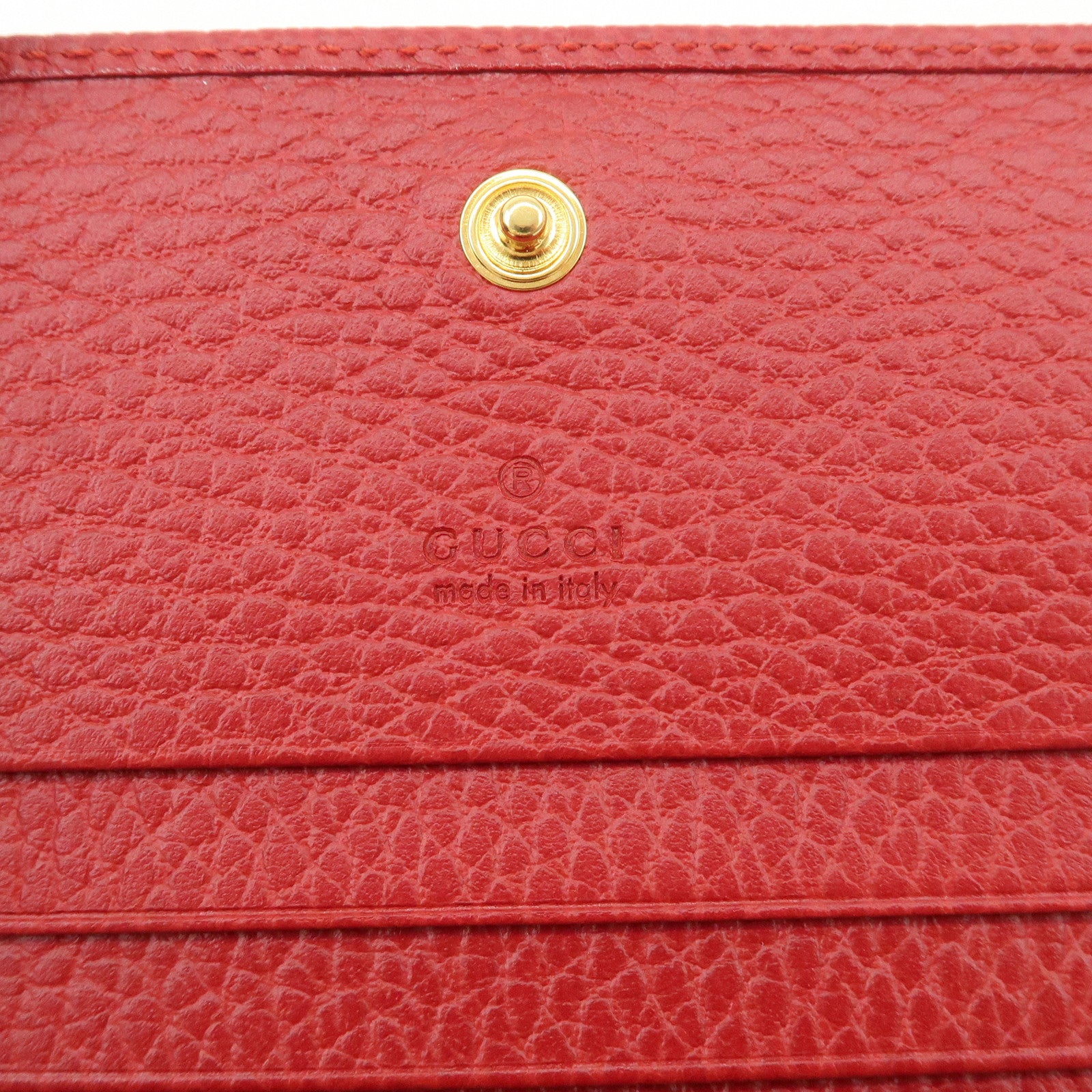 GUCCI GG Marmont Double G Mini Wallet Compact Wallet Red 456126 Used